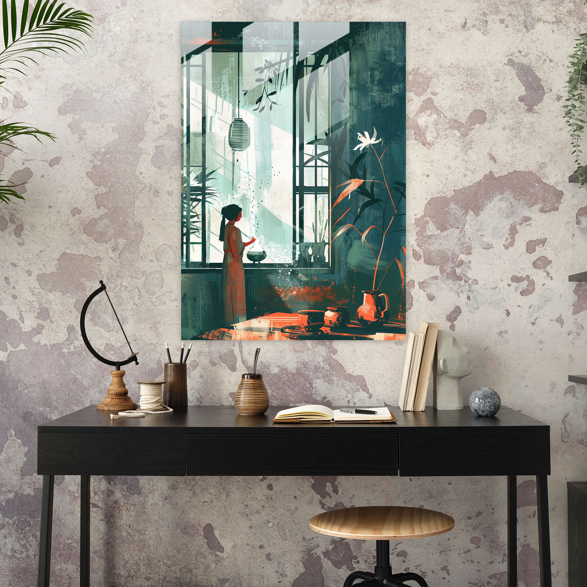 Johannes Vermeer Glass Print Wall Decoration - Johannes Vermeer, Wall Decoration, Modern Art, Glass Wall Art