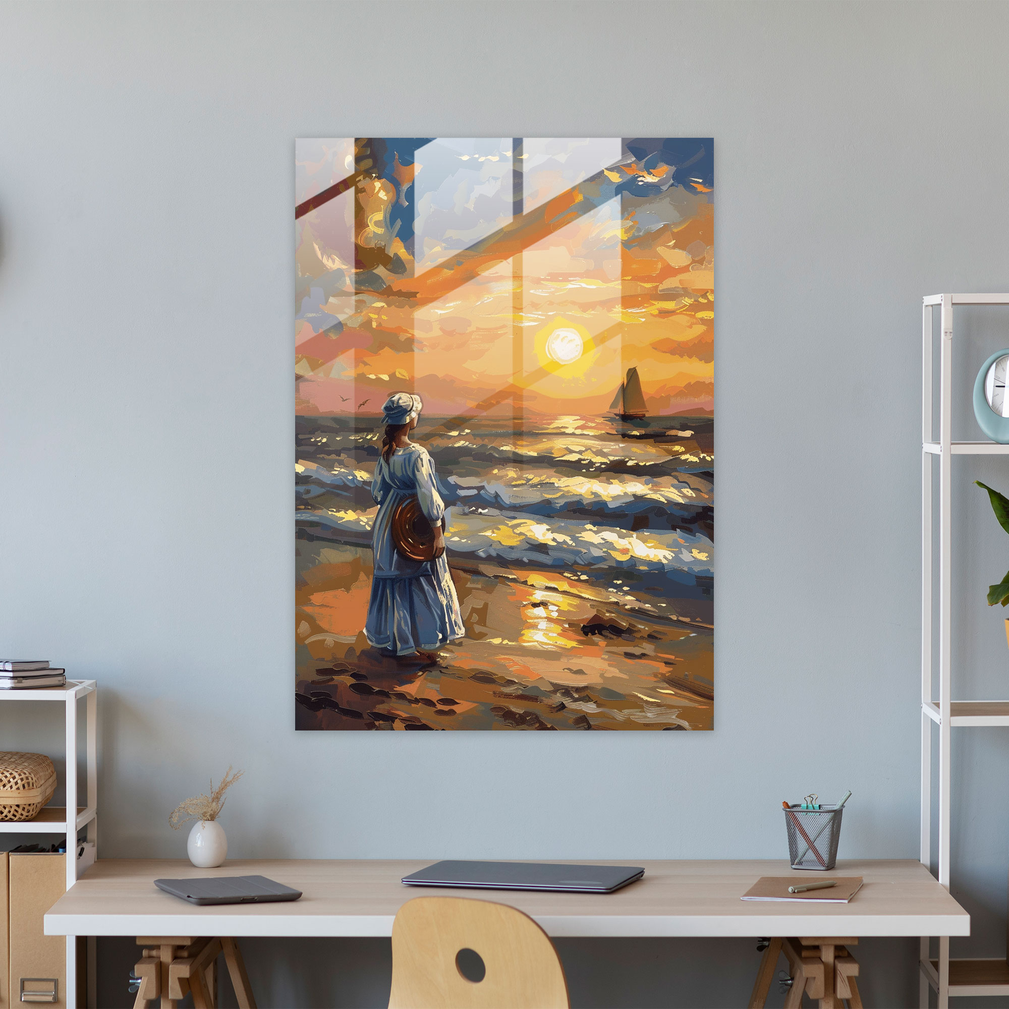 Johannes Vermeer Glass Wall Art Home Decoration - Johannes Vermeer, Wall Decoration, Glass Wall Art, Home Decoration