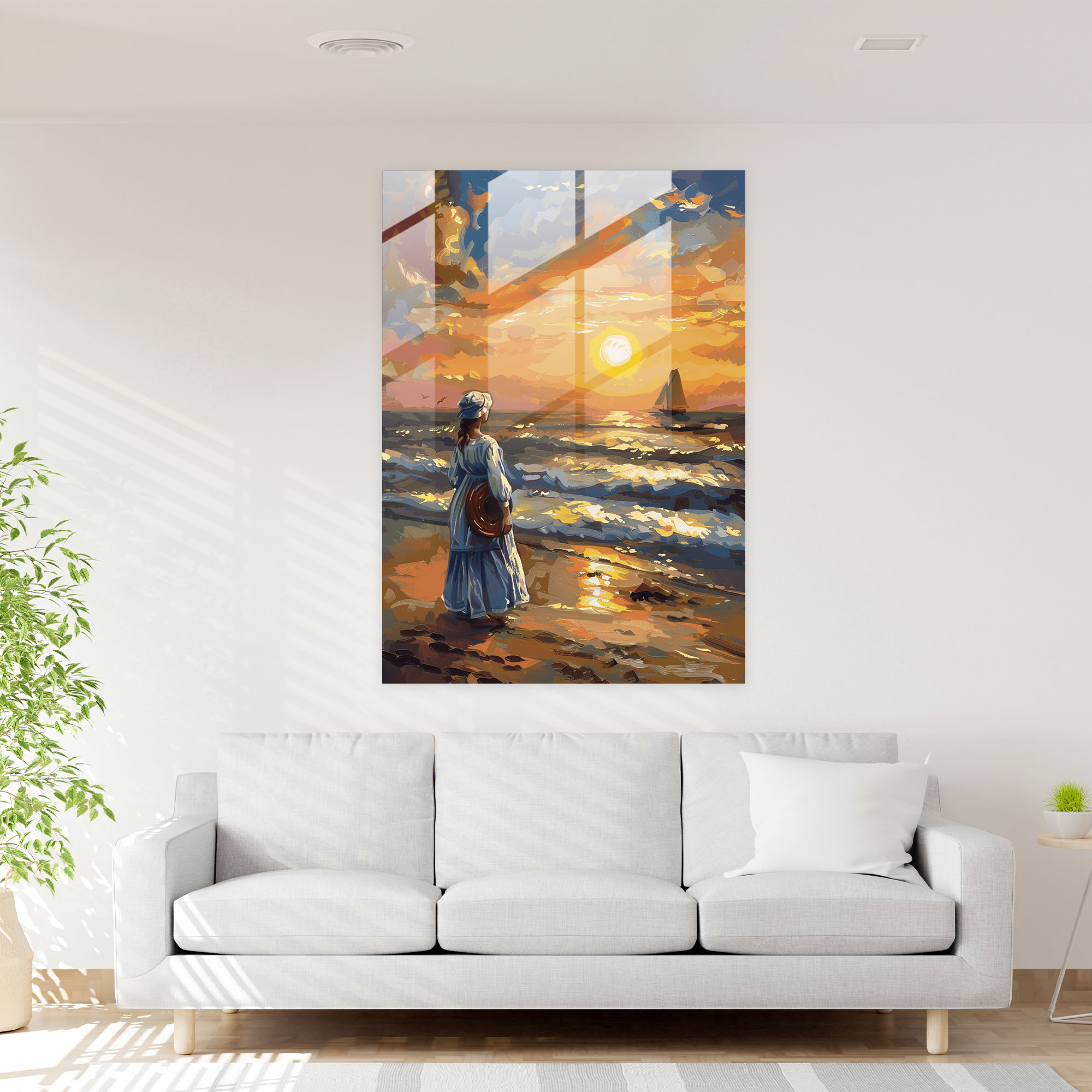 Johannes Vermeer Glass Wall Art Home Decoration - Johannes Vermeer, Wall Decoration, Glass Wall Art, Home Decoration