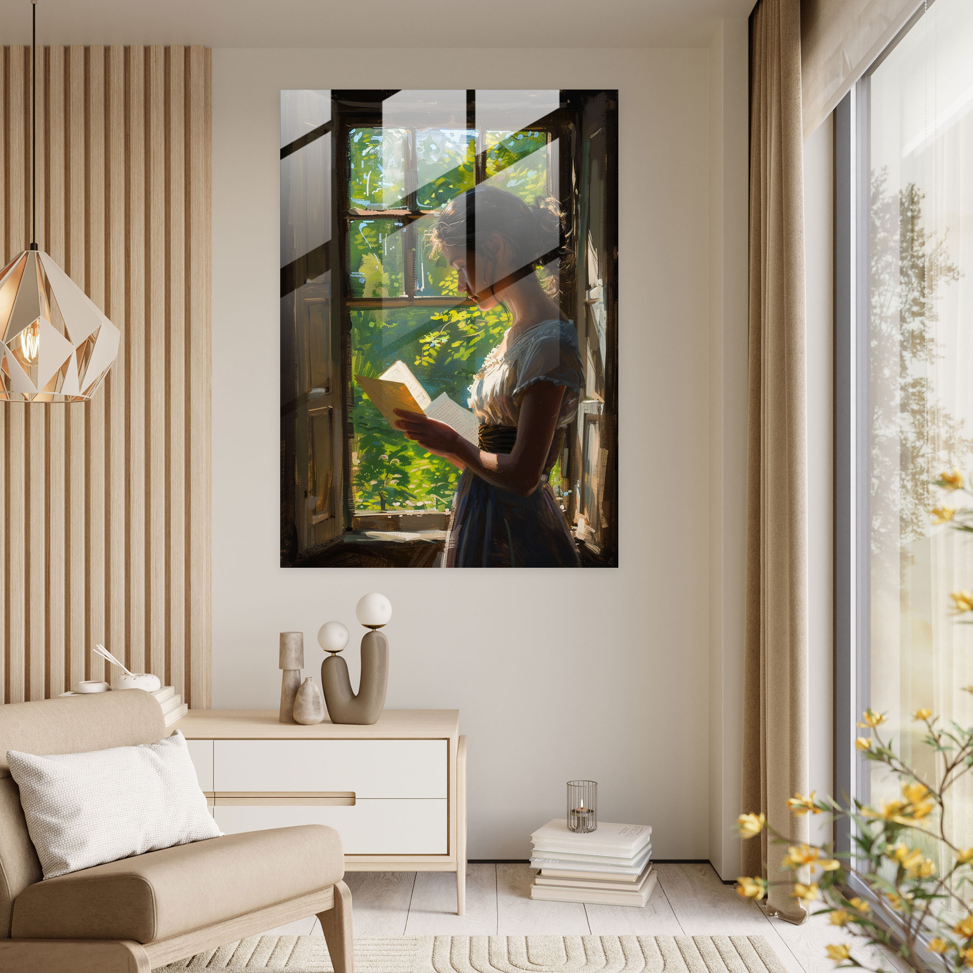 Johannes Vermeer Glass Print - Johannes Vermeer, Wall Decoration, Home Decoration, Glass Art