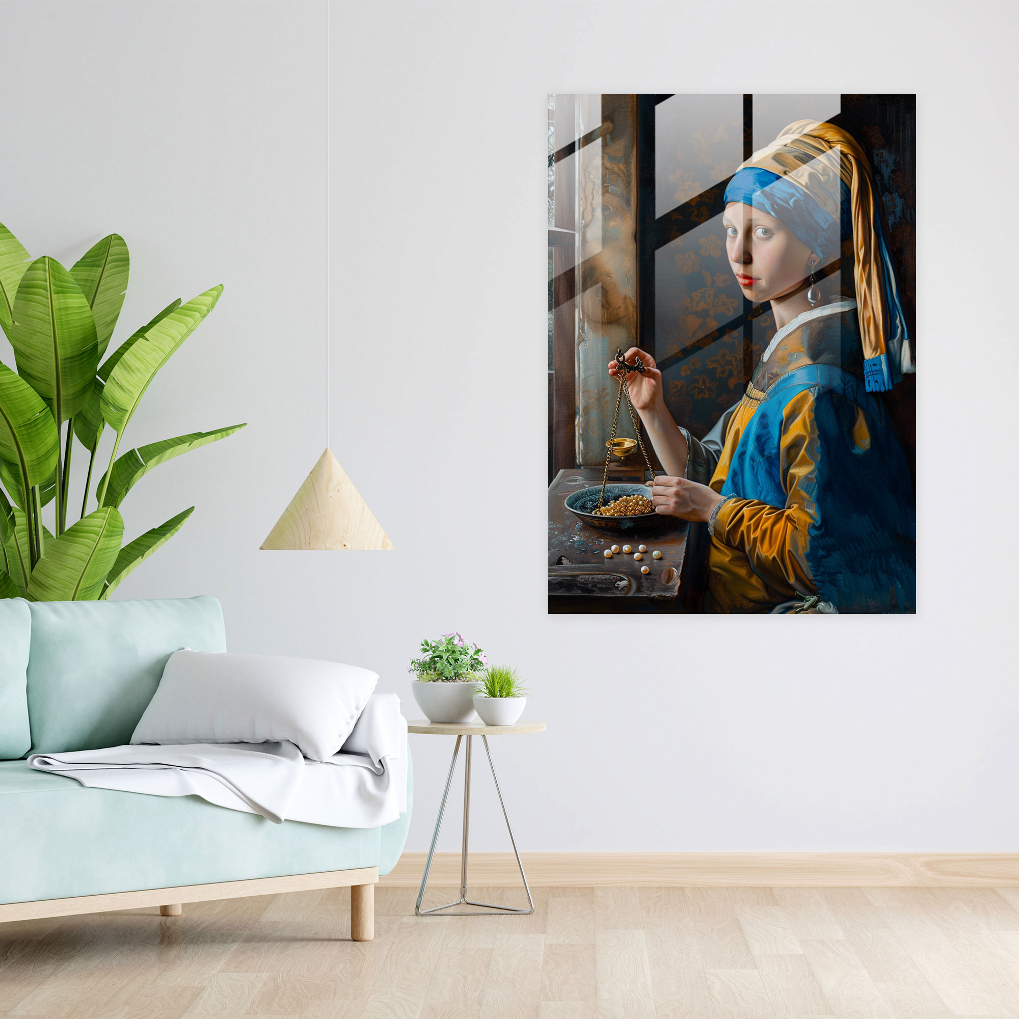 Johannes Vermeer Glass Wall Art - Johannes Vermeer, Home Decoration, Glass Wall Art, Wall Decoration