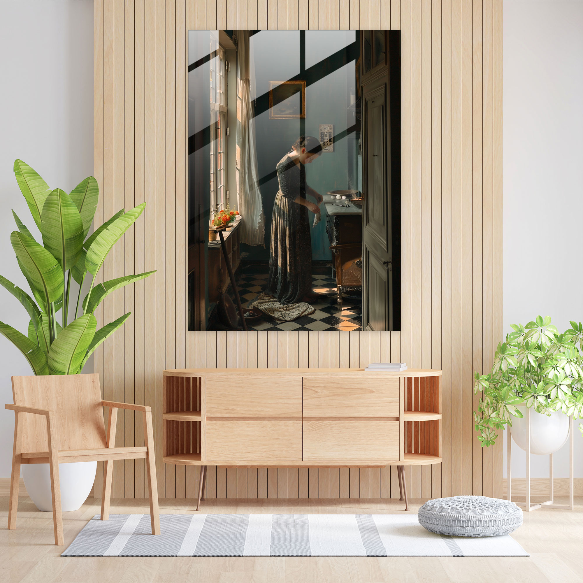 Johannes Vermeer Glass Wall Art - Johannes Vermeer, Wall Decoration, Modern Art, Home Decoration