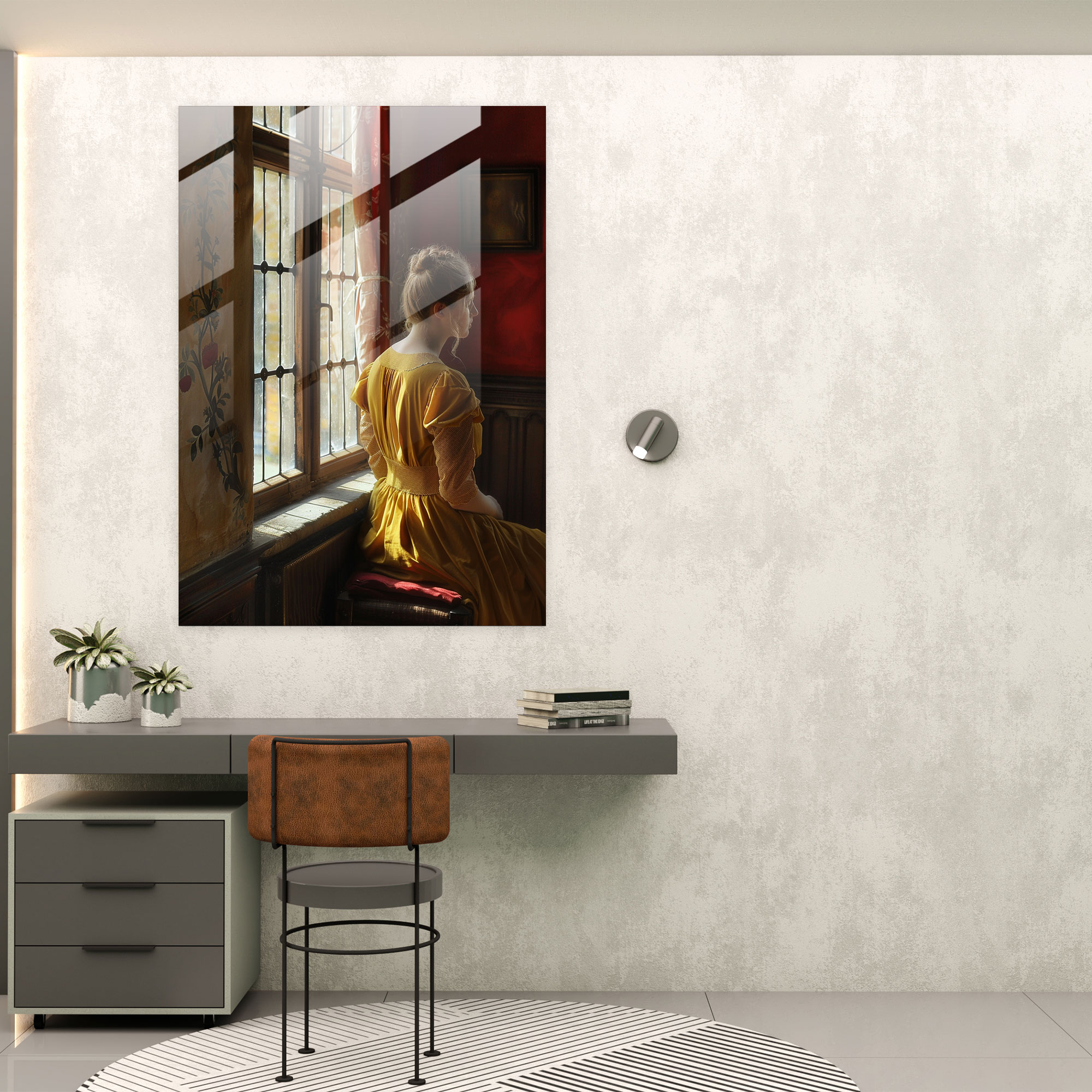 Johannes Vermeer Modern Art - Johannes Vermeer, Home Decoration, Johannes Vermeer, Glass Print