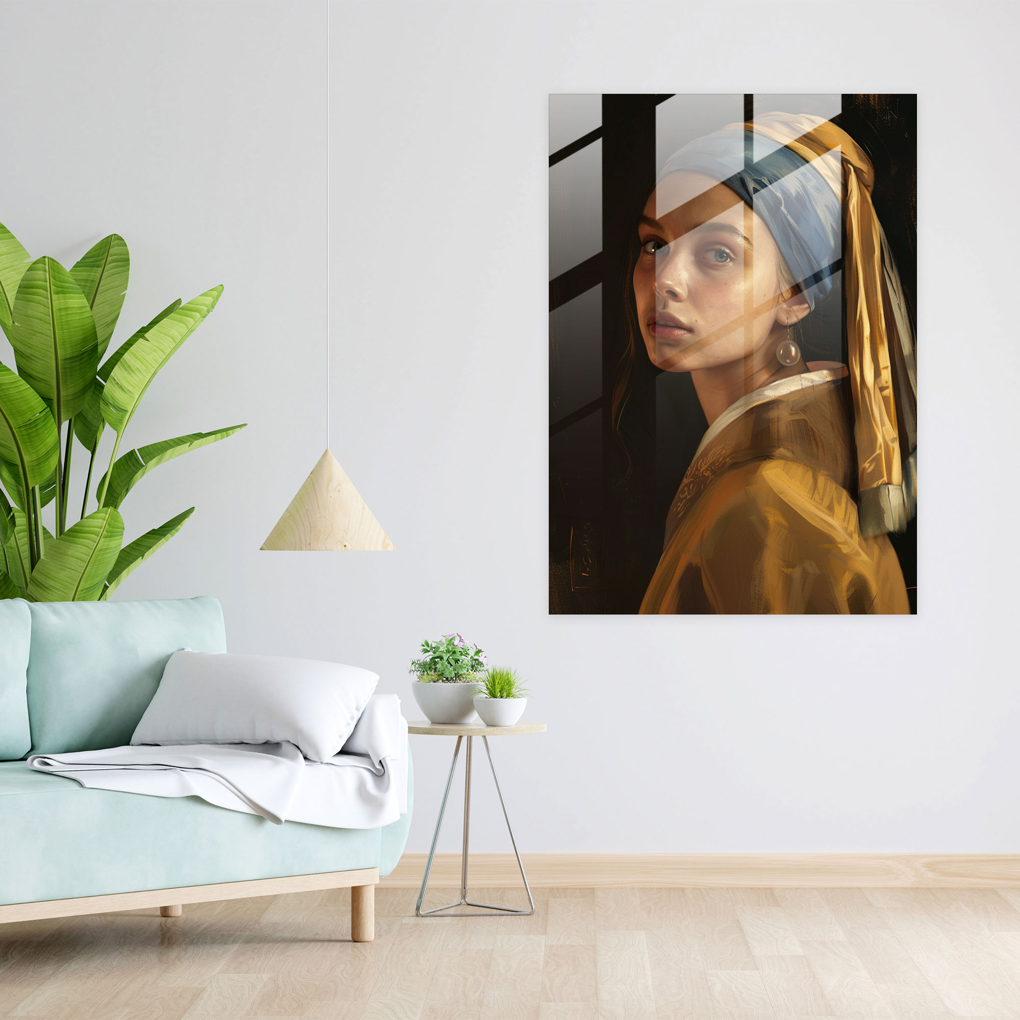 Johannes Vermeer Glass Wall Art - Young Woman With Pearl Earring - Johannes Vermeer, Glass Art, Glass Wall Art, Modern Art