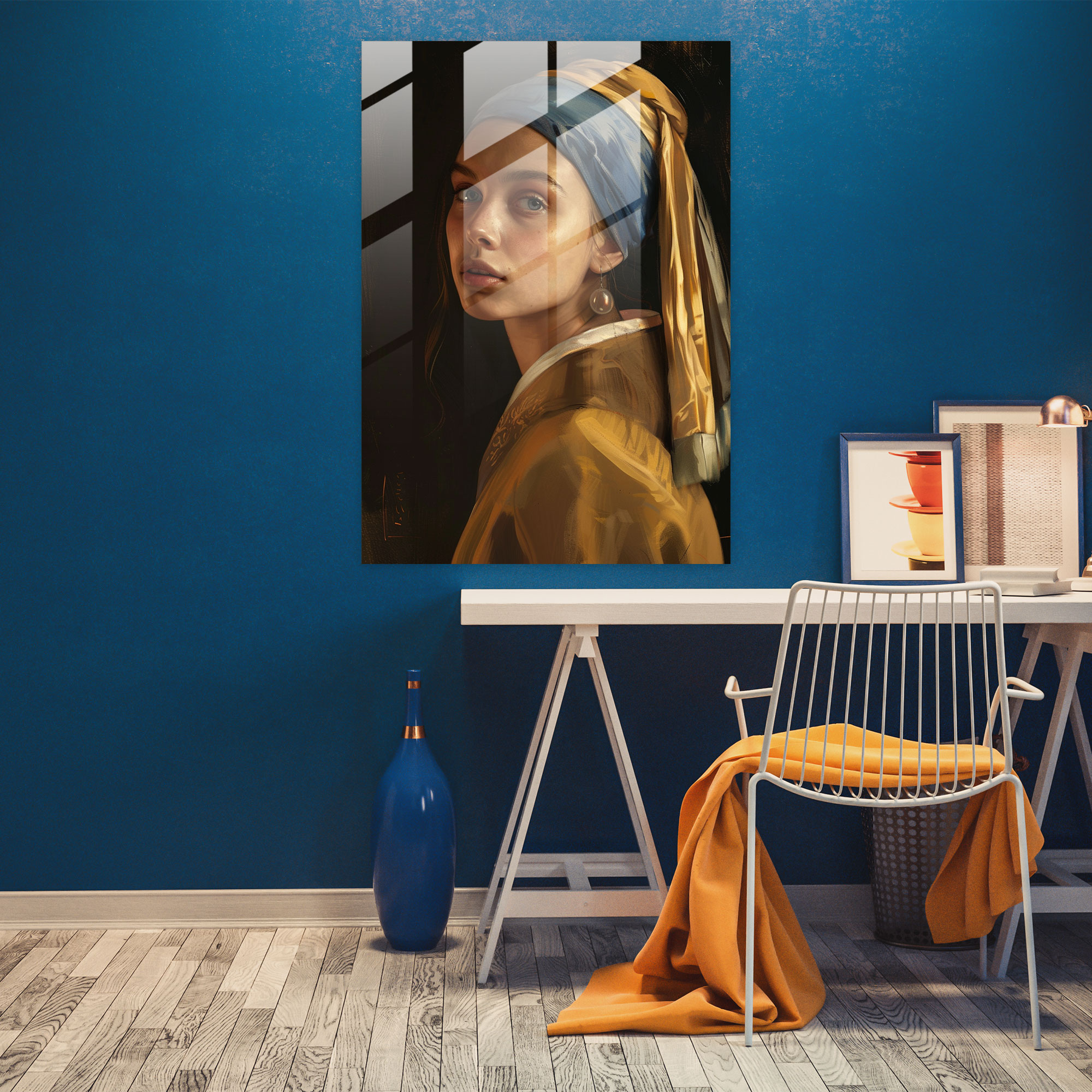 Johannes Vermeer Glass Wall Art - Young Woman With Pearl Earring - Johannes Vermeer, Glass Art, Glass Wall Art, Modern Art