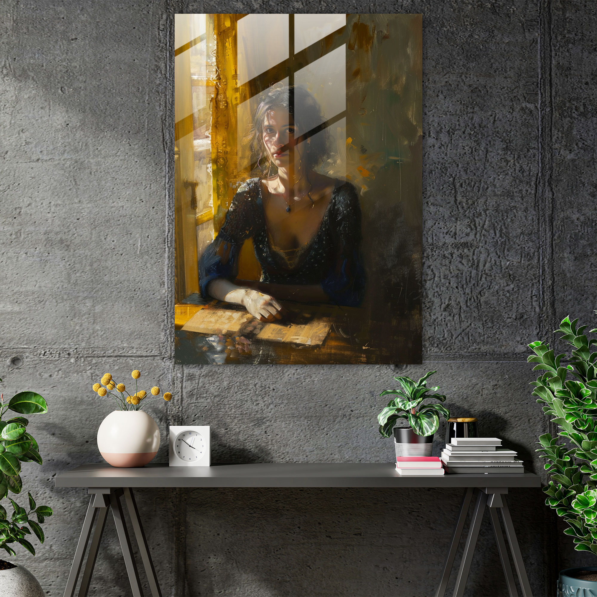 Johannes Vermeer Home Decoration - Woman Seated At Table - Johannes Vermeer, Modern Art, Johannes Vermeer, Wall Decoration