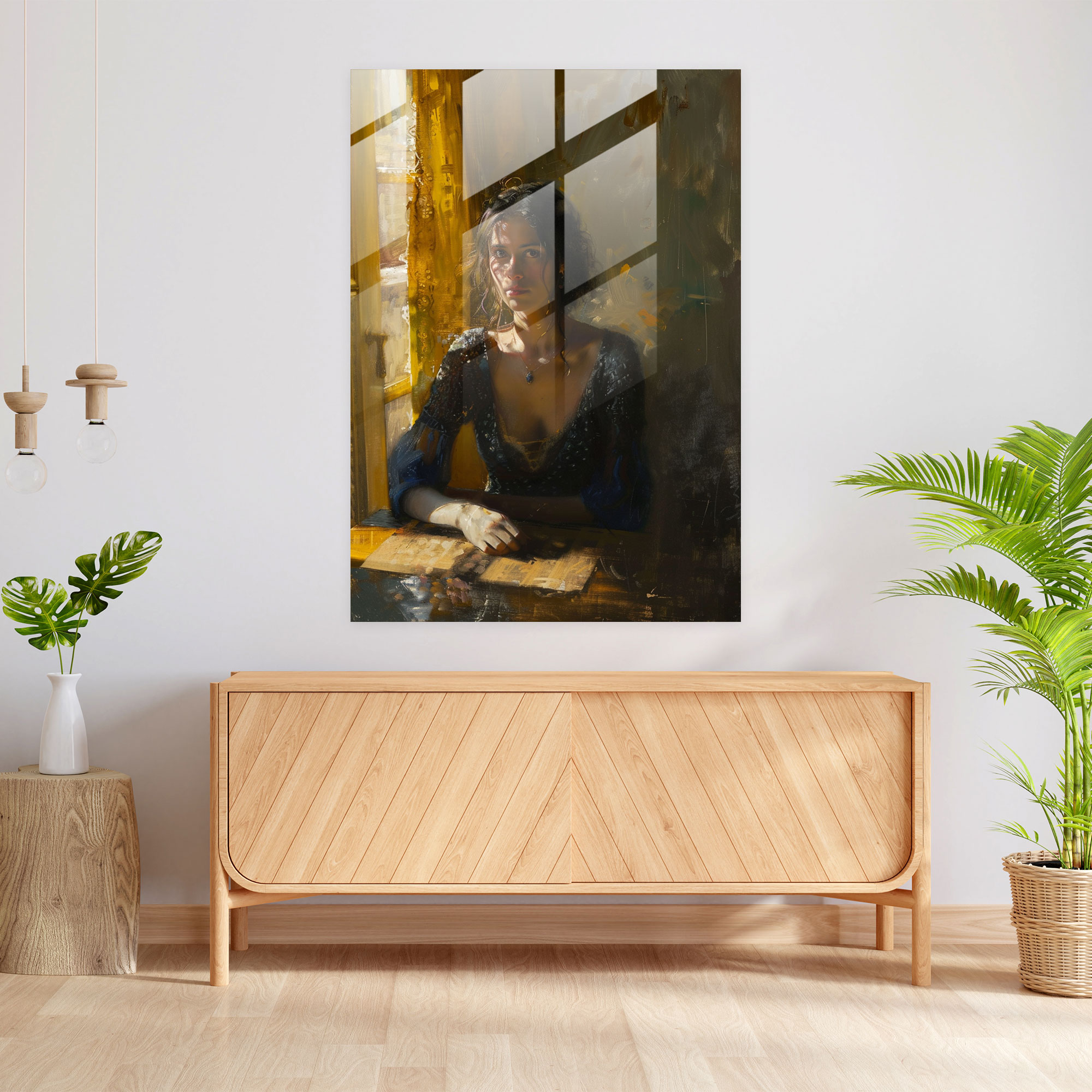 Johannes Vermeer Home Decoration - Woman Seated At Table - Johannes Vermeer, Modern Art, Johannes Vermeer, Wall Decoration