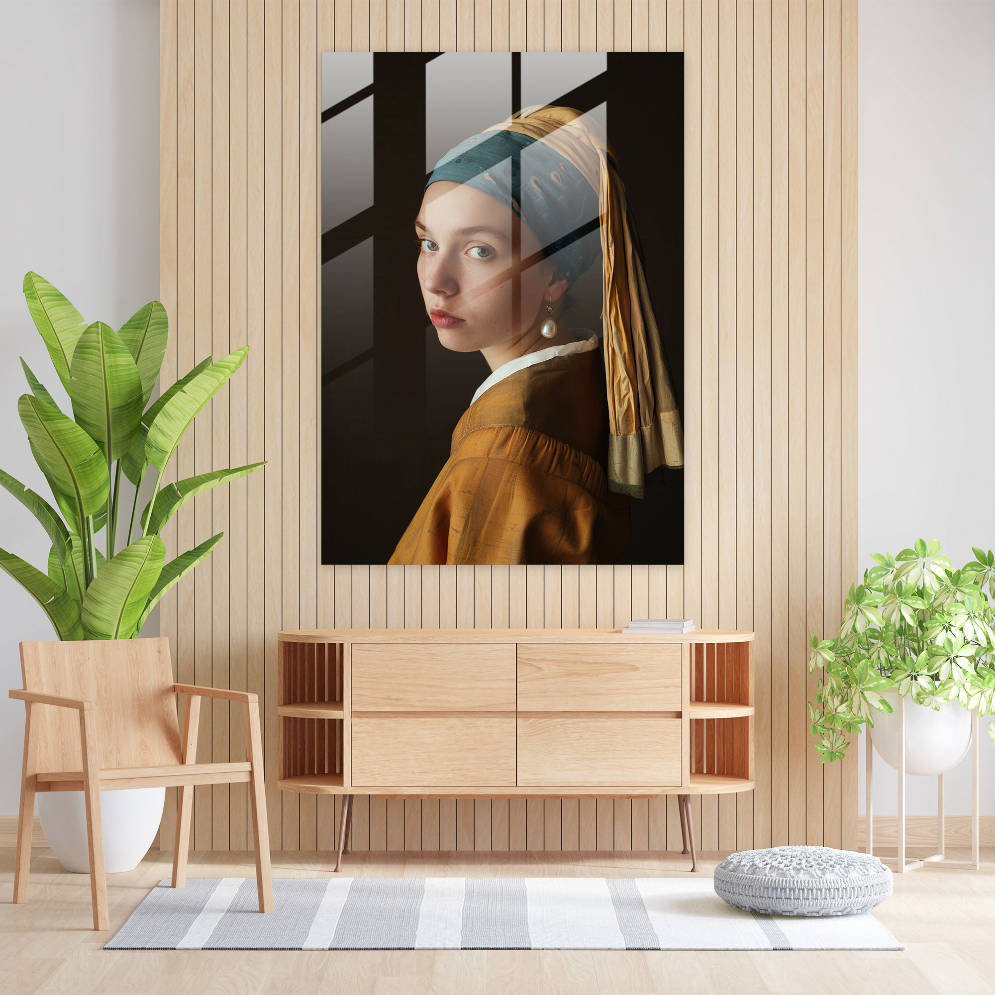 Johannes Vermeer Glass Print - Johannes Vermeer, Home Decoration, Glass Print, Glass Wall Art