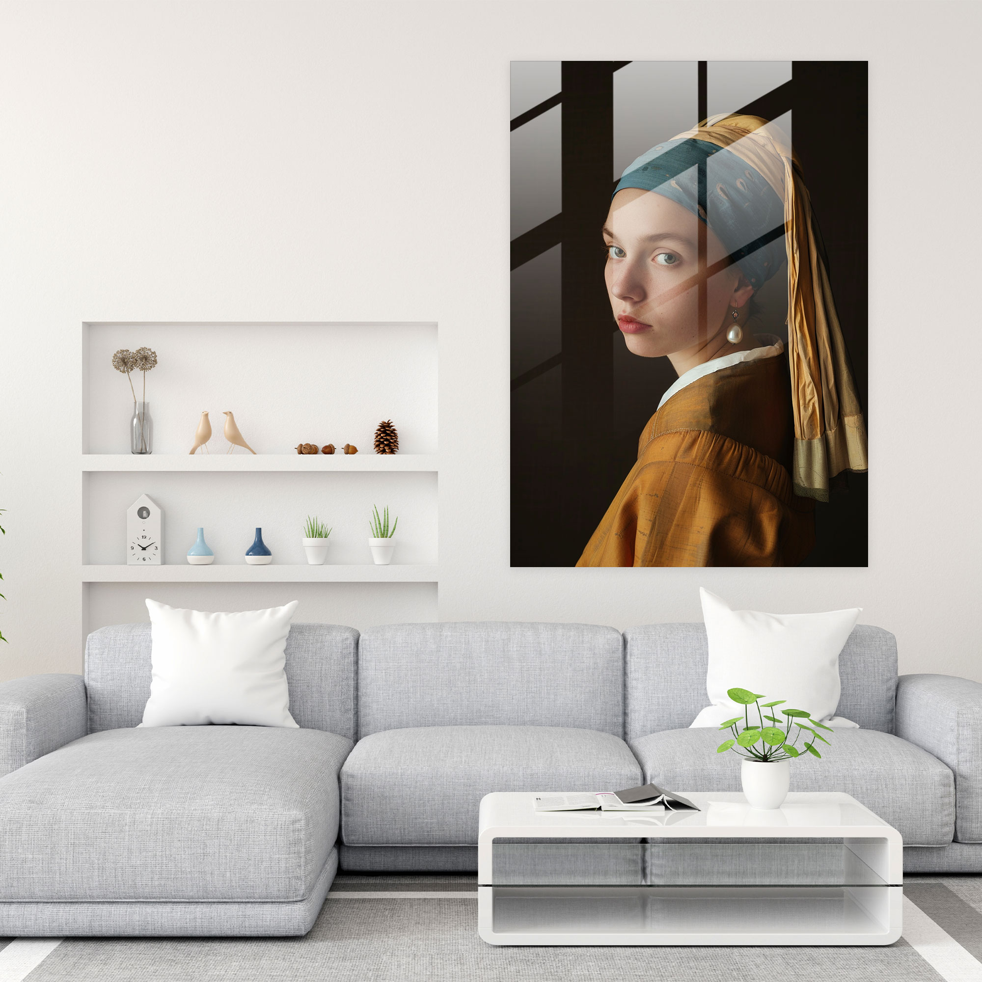 Johannes Vermeer Glass Print - Johannes Vermeer, Home Decoration, Glass Print, Glass Wall Art