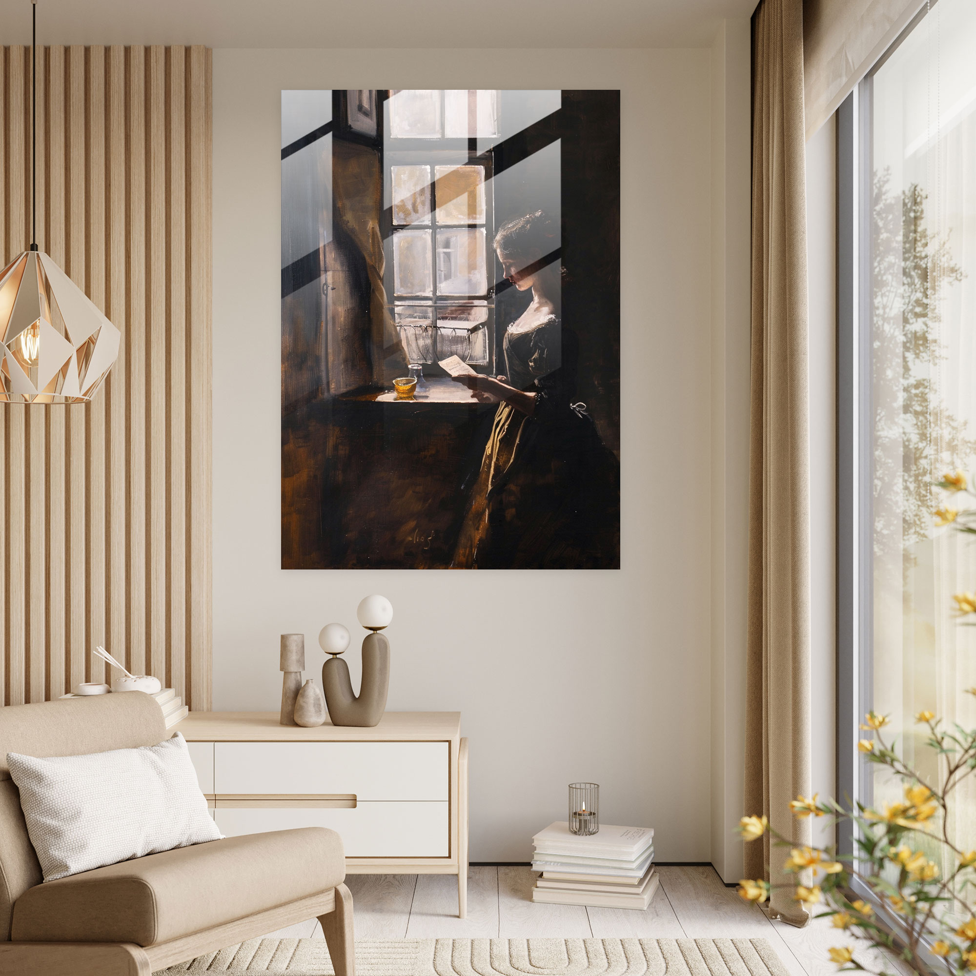 Johannes Vermeer Home Decoration - Johannes Vermeer, Glass Wall Art, Home Decoration, Johannes Vermeer