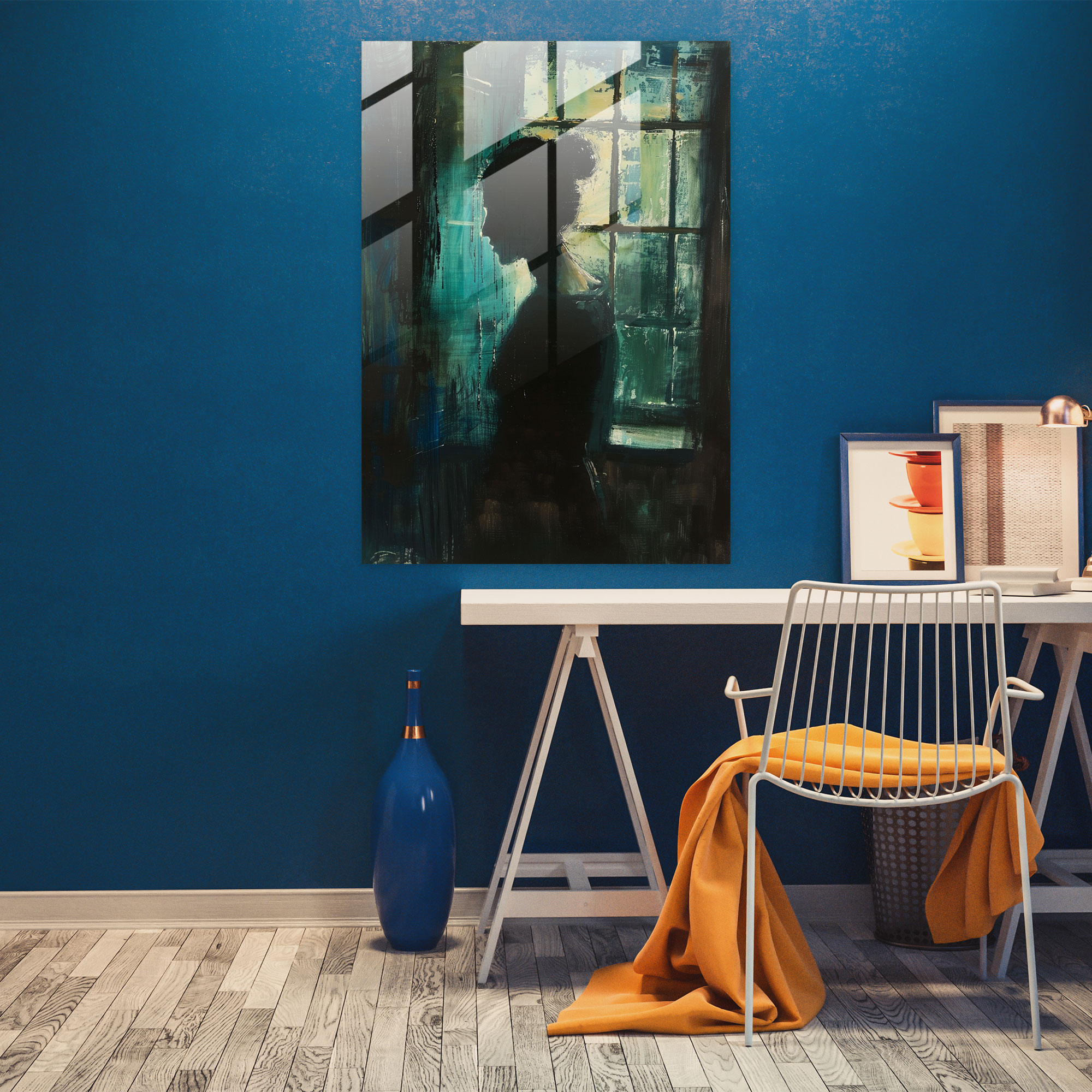 Johannes Vermeer Cam Tablo Sanatı - Duvar Dekorasyonu