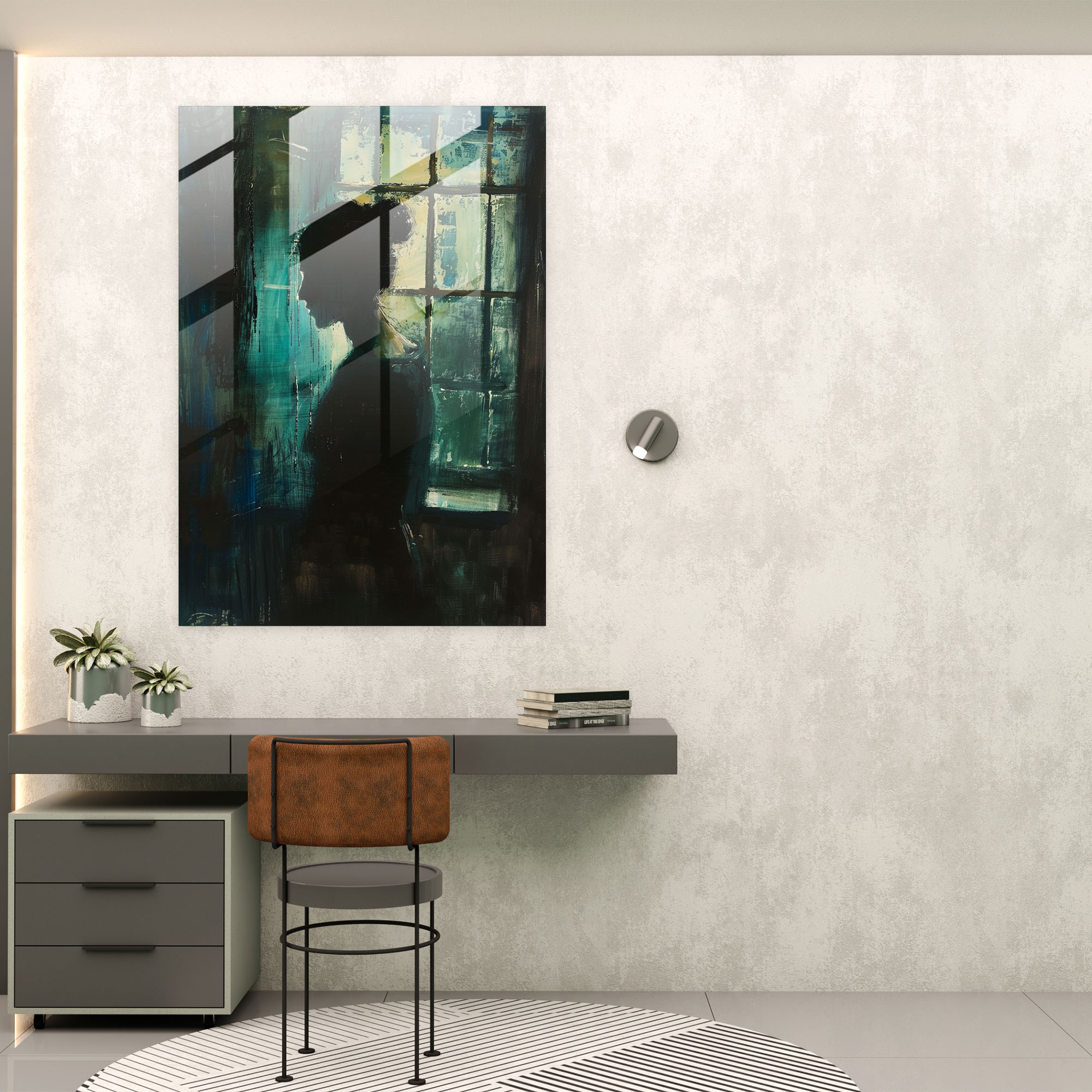 Johannes Vermeer Cam Tablo Sanatı - Duvar Dekorasyonu