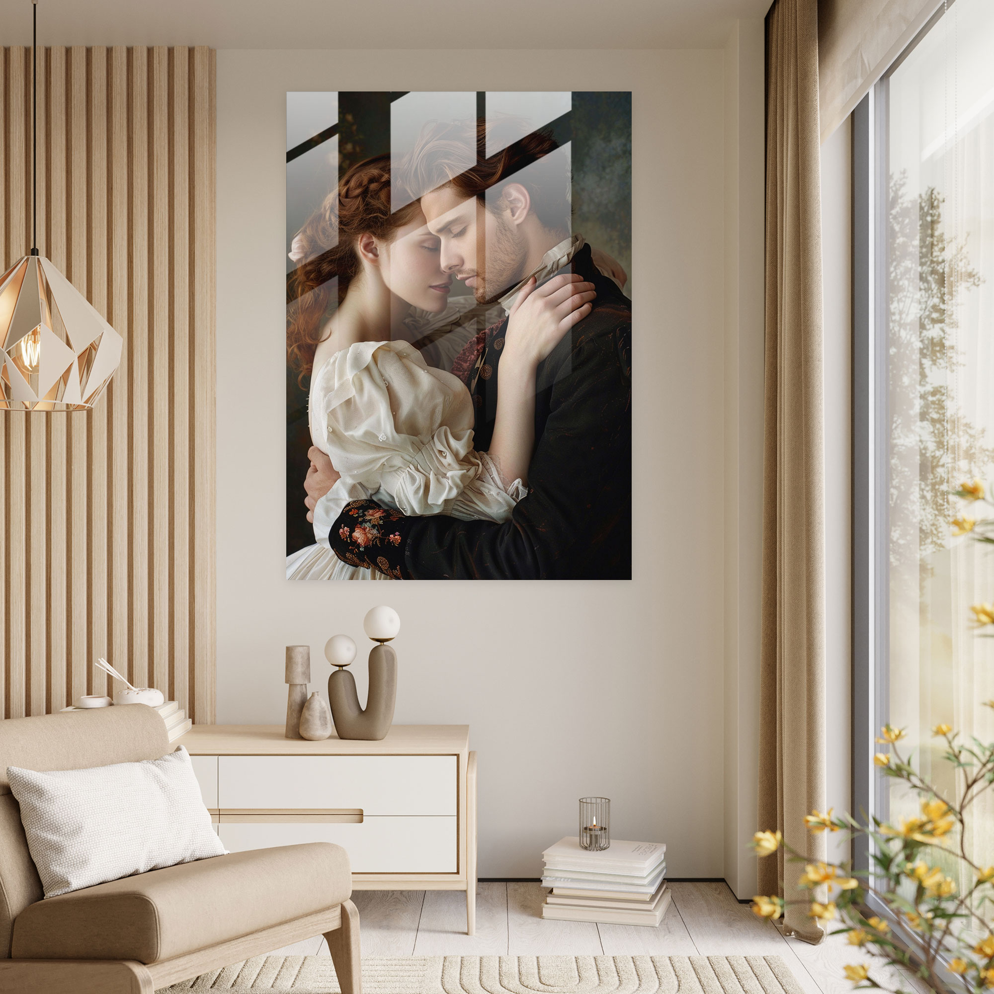 Johannes Vermeer Home Decoration - Johannes Vermeer, Glass Art, Modern Art, Glass Print