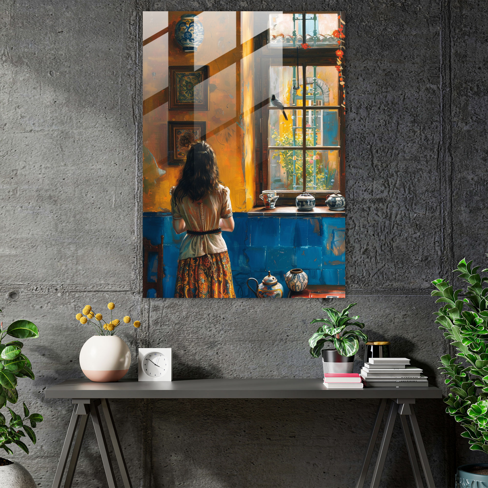 Johannes Vermeer Glass Wall Art - Johannes Vermeer, Modern Art, Glass Print, Glass Art