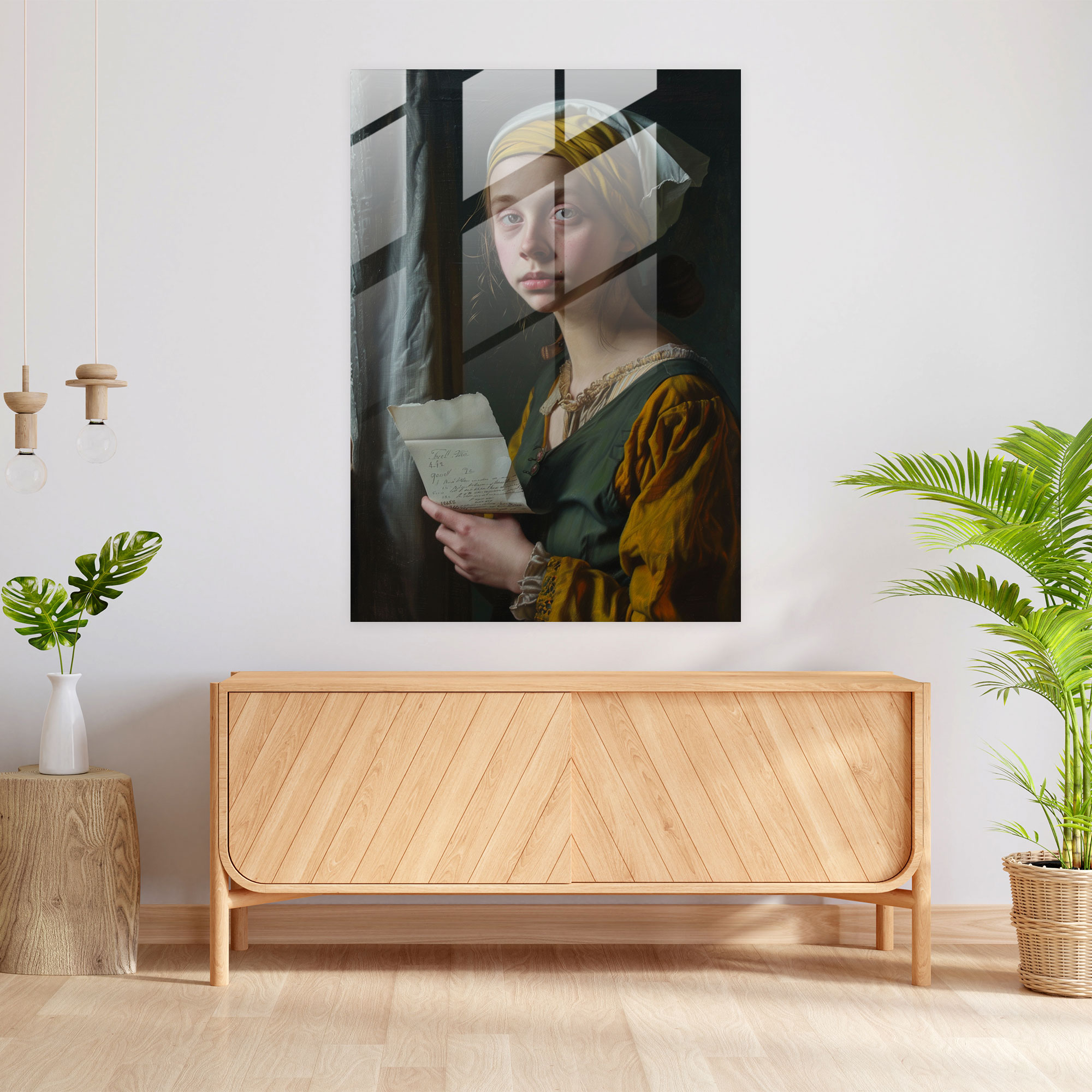Johannes Vermeer Glass Print Wall Decoration - Johannes Vermeer, Wall Decoration, Johannes Vermeer, Glass Art