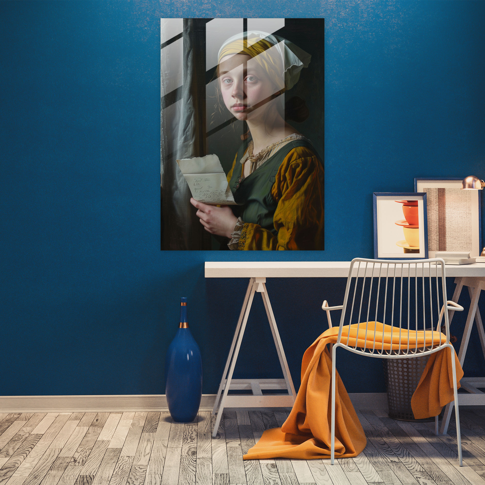 Johannes Vermeer Glass Print Wall Decoration - Johannes Vermeer, Wall Decoration, Johannes Vermeer, Glass Art