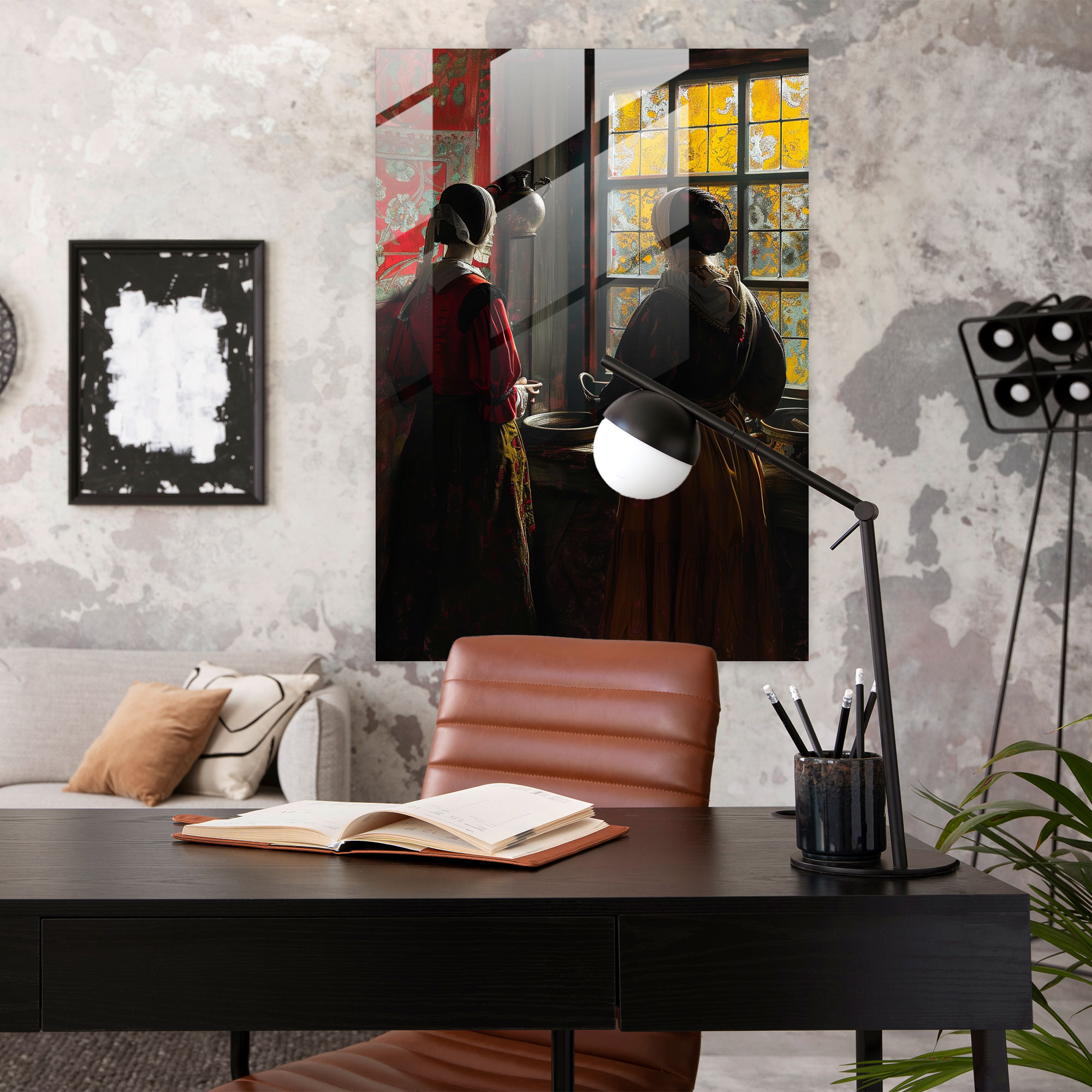 Johannes Vermeer Glass Wall Art Gallery Art - Johannes Vermeer, Johannes Vermeer, Glass Wall Art, Home Decoration