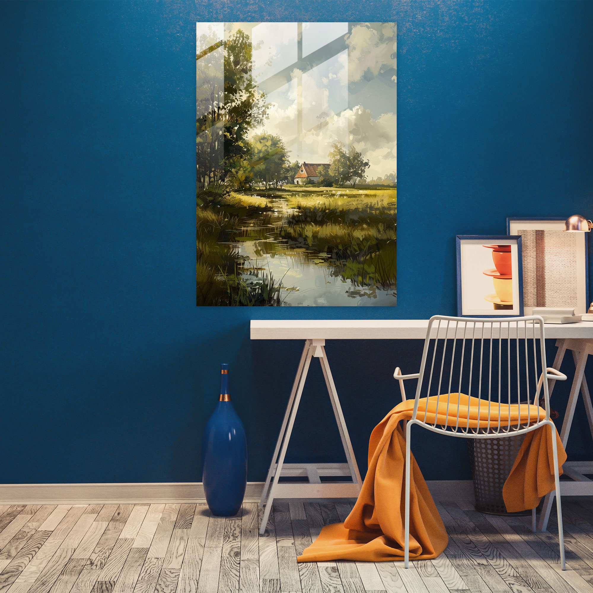 Johannes Vermeer Cam Tablo Ev Dekorasyonu - Johannes Vermeer Temalı Cam Tablo Ev Dekorasyonu