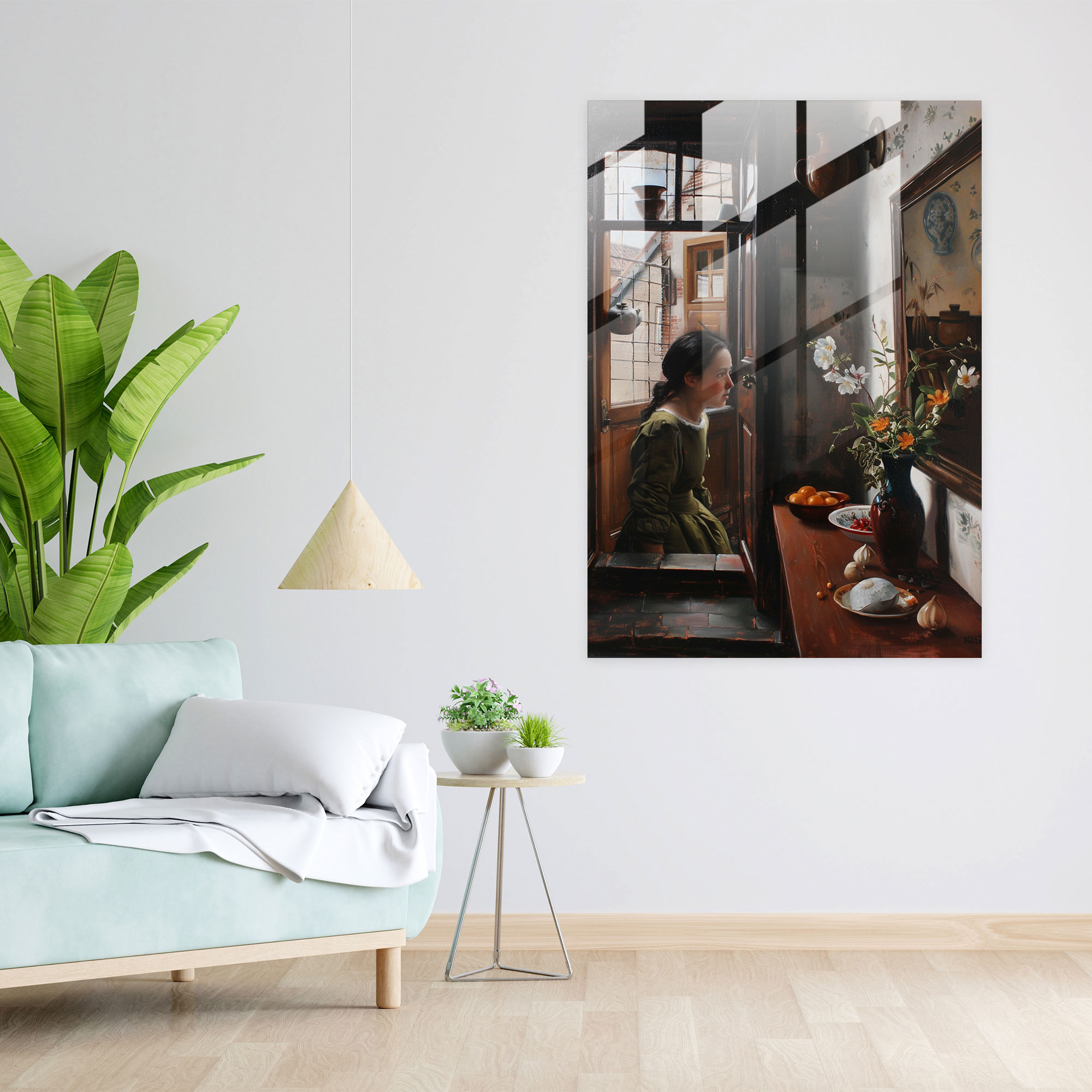 Johannes Vermeer Glass Print Glass Art - Johannes Vermeer, Johannes Vermeer, Glass Print, Glass Art