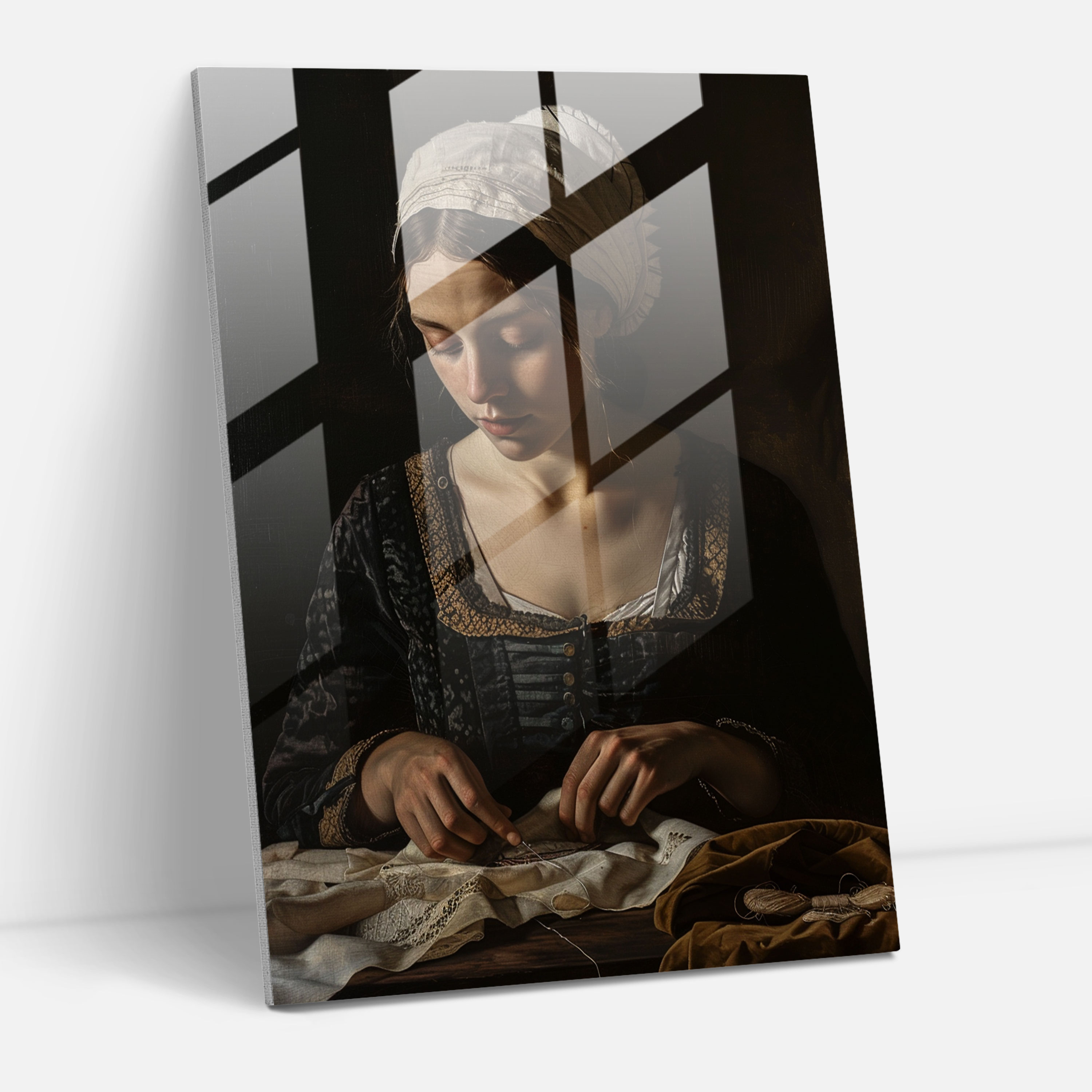 Johannes Vermeer Glass Art Glass Print - Johannes Vermeer, Glass Print, Glass Art, Johannes Vermeer