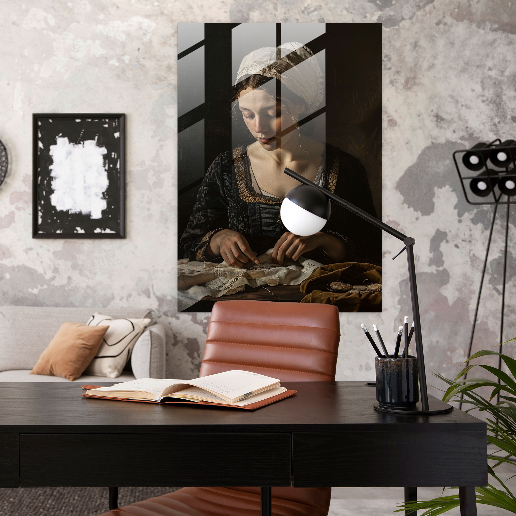 Johannes Vermeer Glass Art Glass Print - Johannes Vermeer, Glass Print, Glass Art, Johannes Vermeer