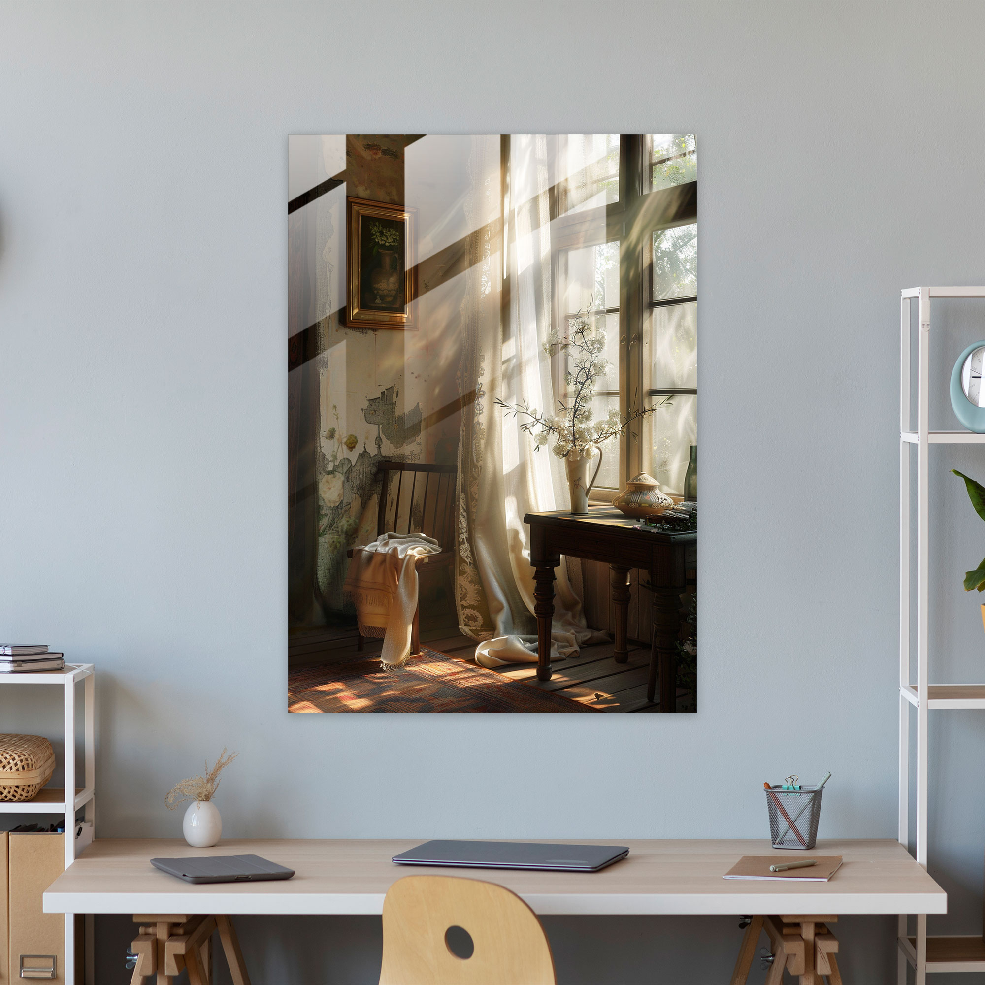 Johannes Vermeer Glass Wall Art - Johannes Vermeer, Glass Wall Art, Glass Art, Johannes Vermeer