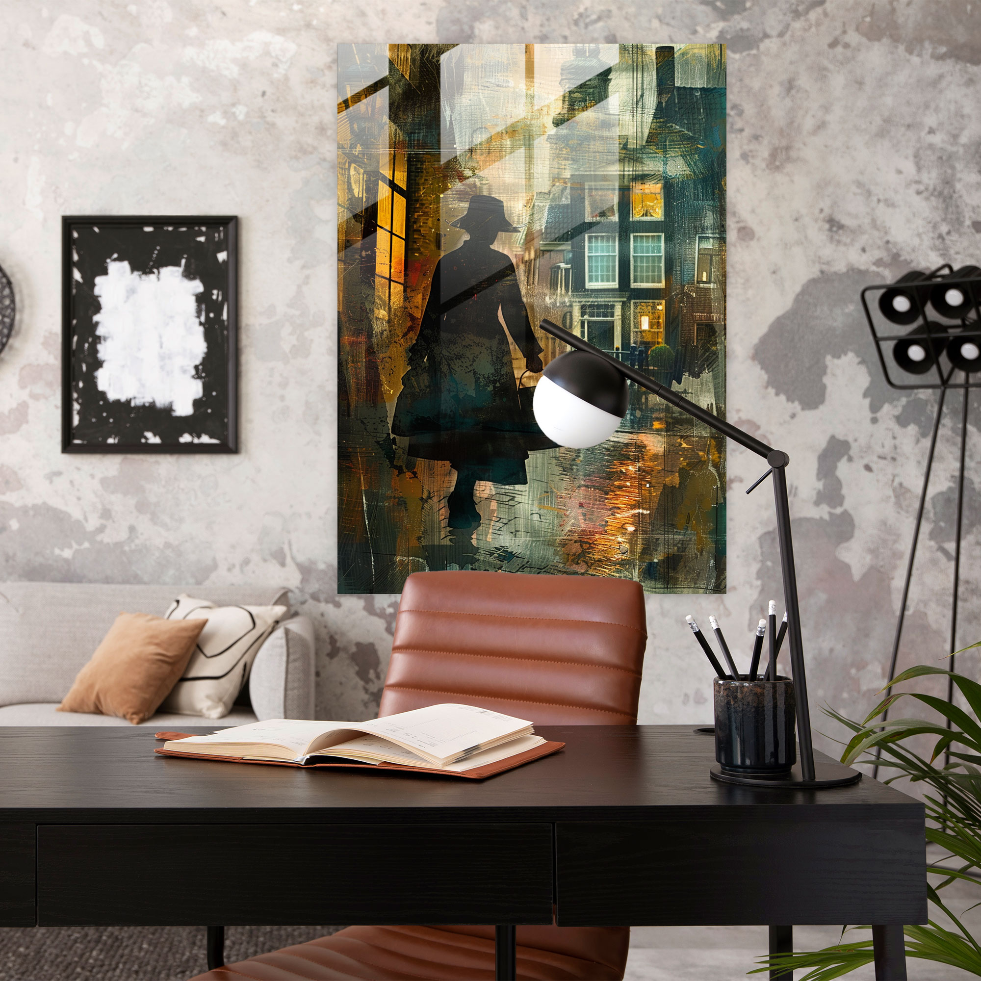 Johannes Vermeer Cam Tablo - Sokak Kavanoz Cam Tablo - Modern Sanat Cam Duvar Sanatı