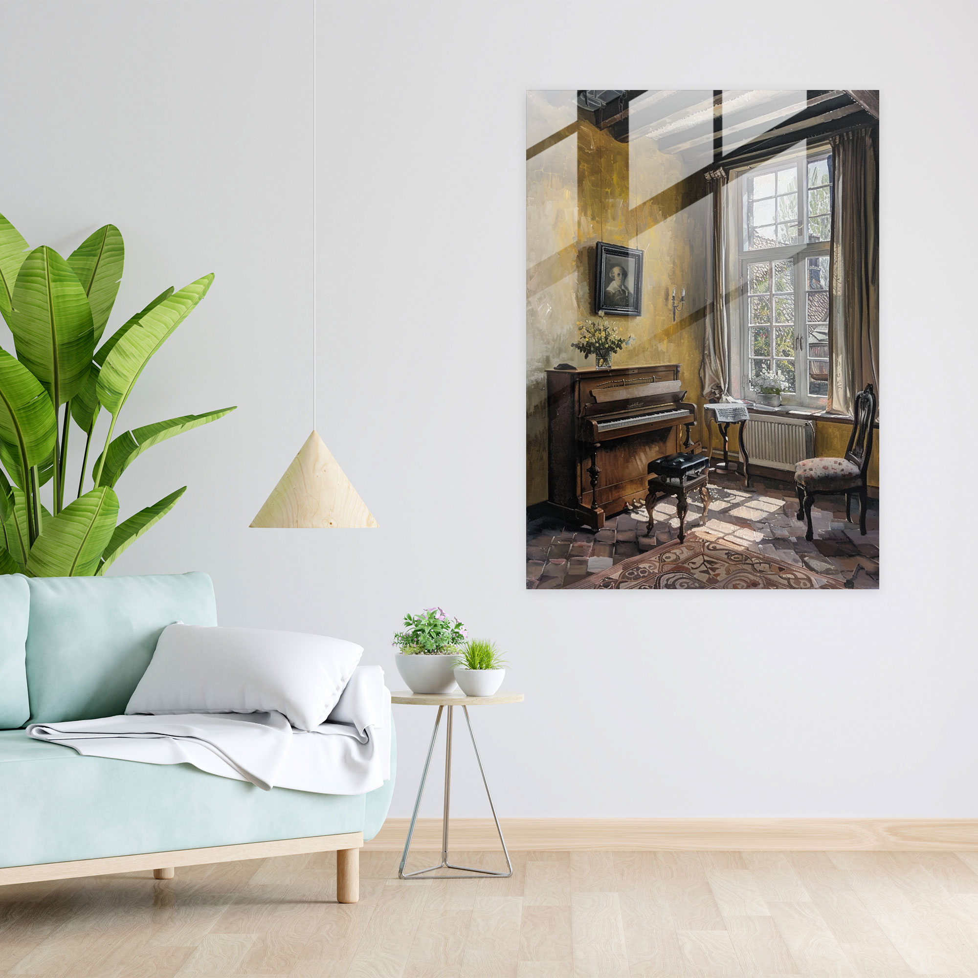 Johannes Vermeer Wall Decoration - Woman At A Harpsichord - Johannes Vermeer, Home Decoration, Johannes Vermeer, Glass Wall Art
