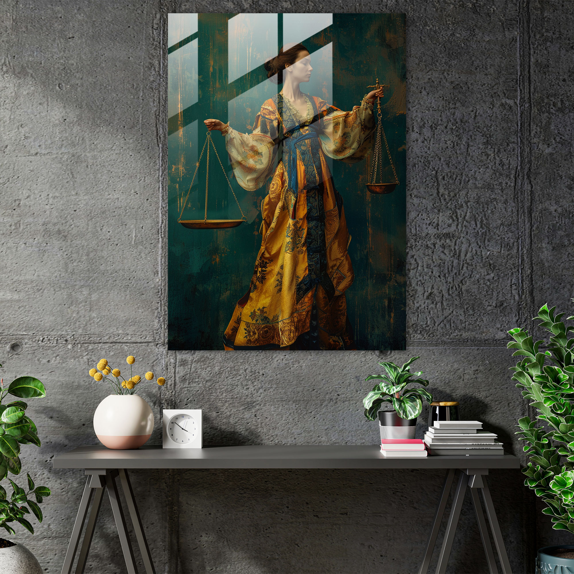 Johannes Vermeer Modern Sanat - Terazi İle Kadın Kanvas Tablo