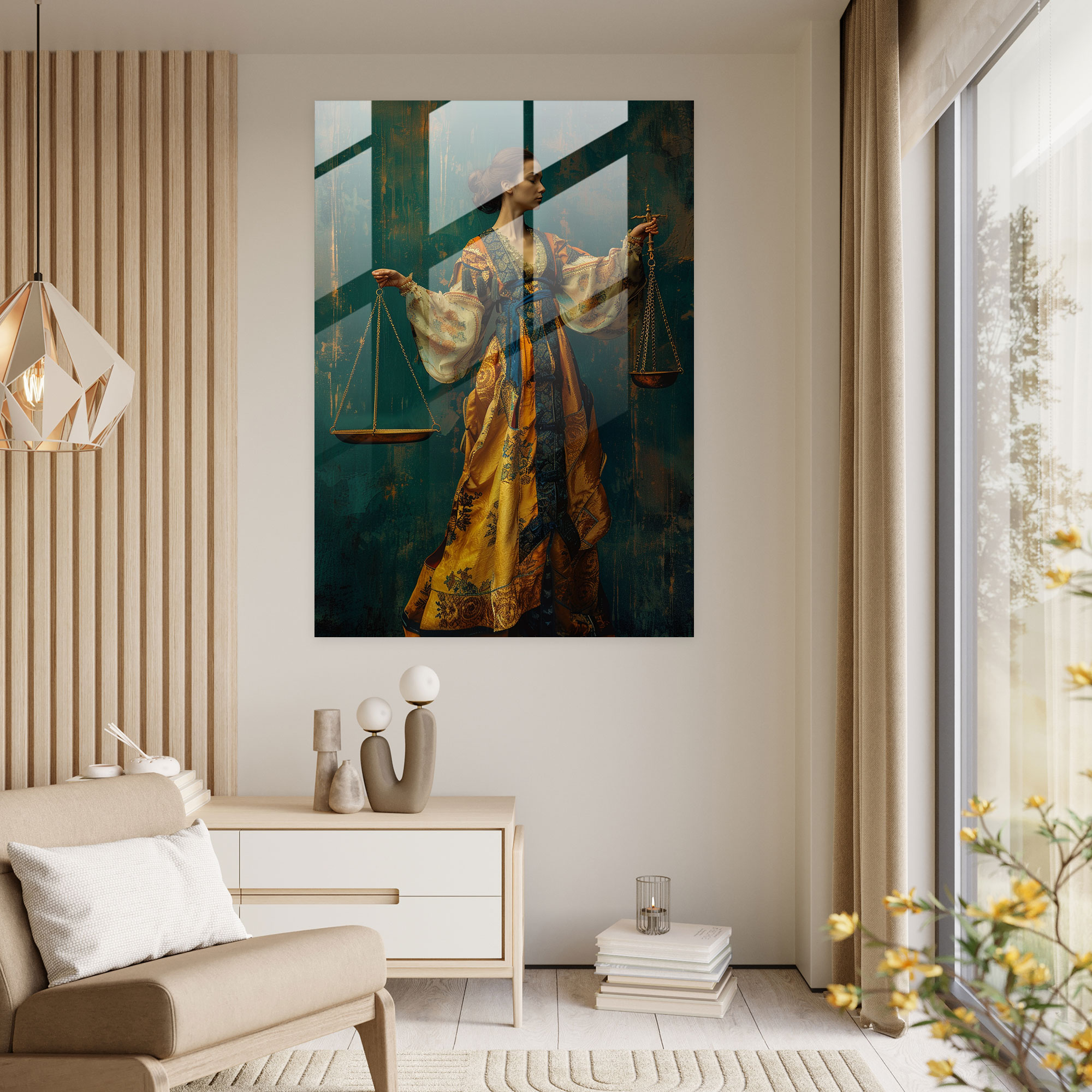 Johannes Vermeer Modern Sanat - Terazi İle Kadın Kanvas Tablo