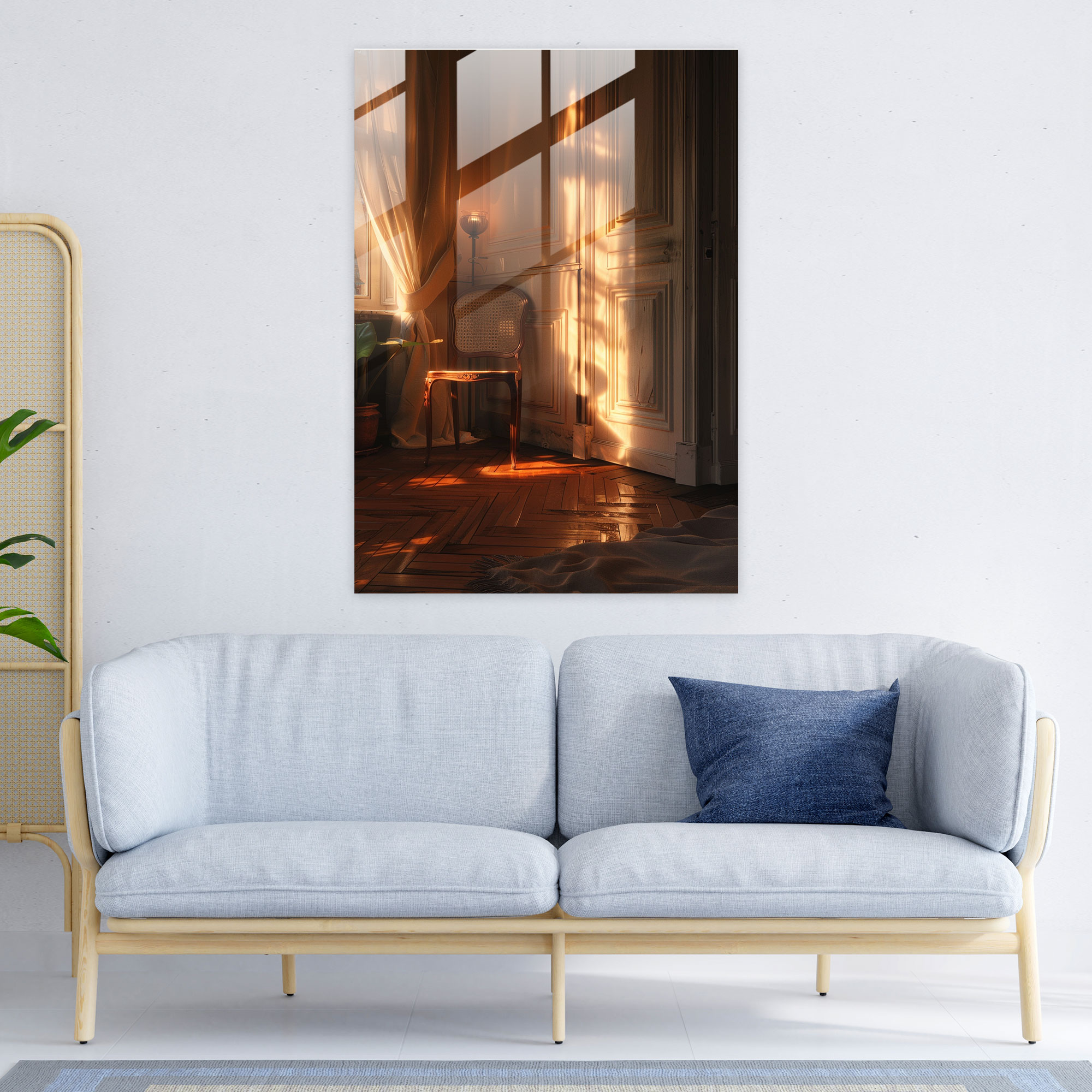 Johannes Vermeer Cam Tablo Ev Dekorasyonu - Kanvas Tablo Cam Duvar Sanatı