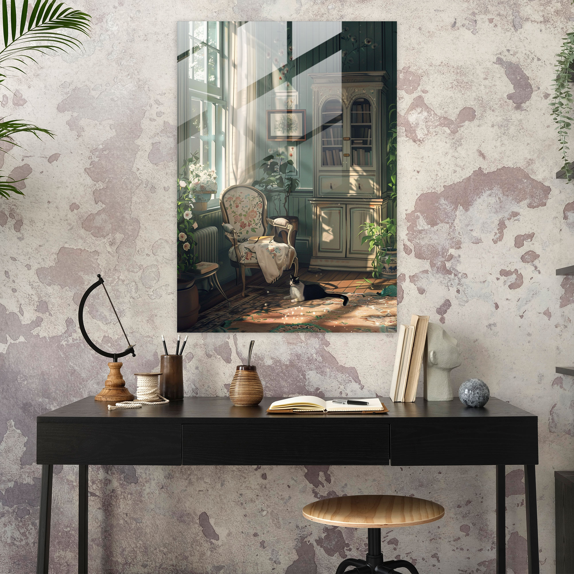 Johannes Vermeer Modern Art Glass Print - Johannes Vermeer, Wall Decoration, Modern Art, Glass Print