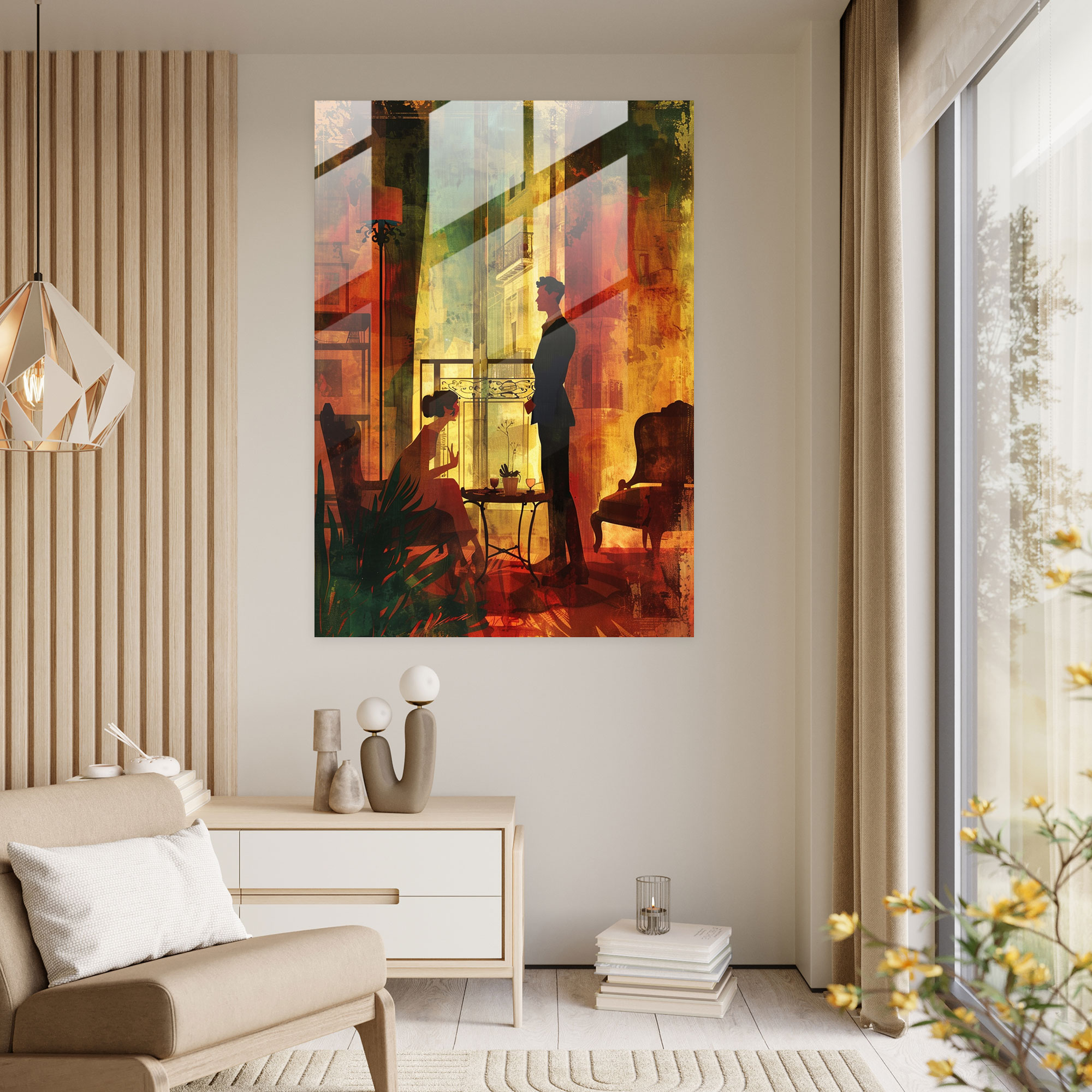 Johannes Vermeer Ev Dekorasyonu Cam Tablo - Johannes Vermeer Cam Duvar Sanatı Duvar Dekorasyonu