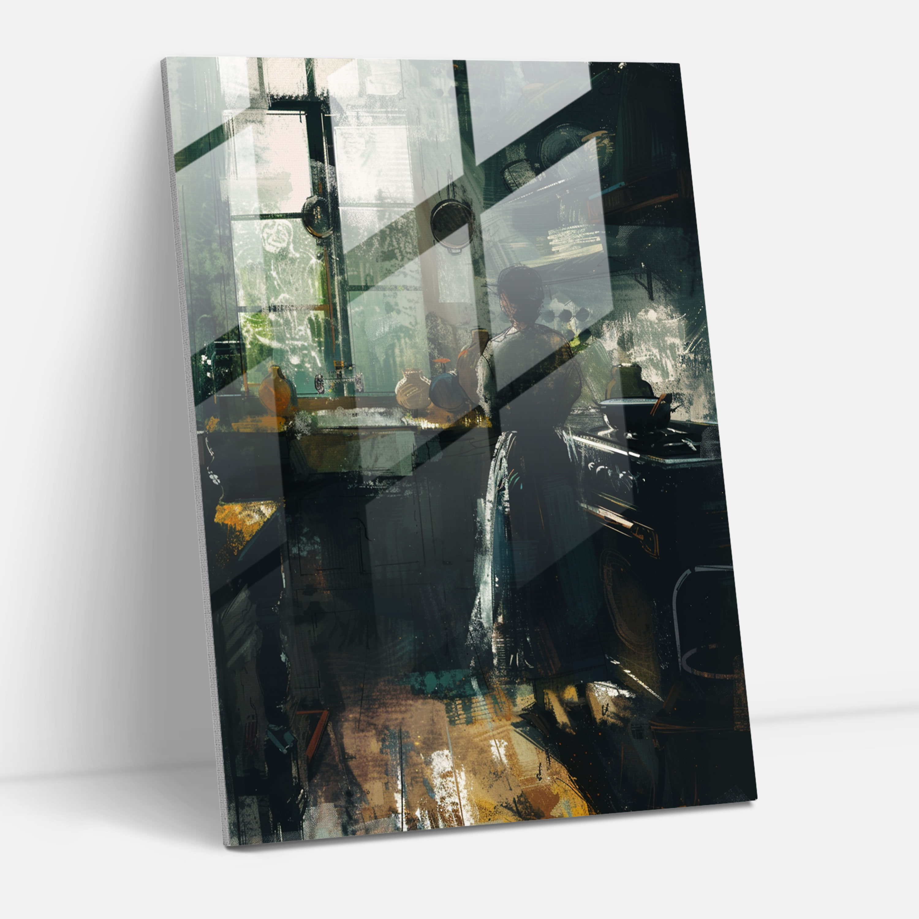 Johannes Vermeer Cam Tablo Ev Dekorasyonu - Modern Sanat Ev Dekorasyonu