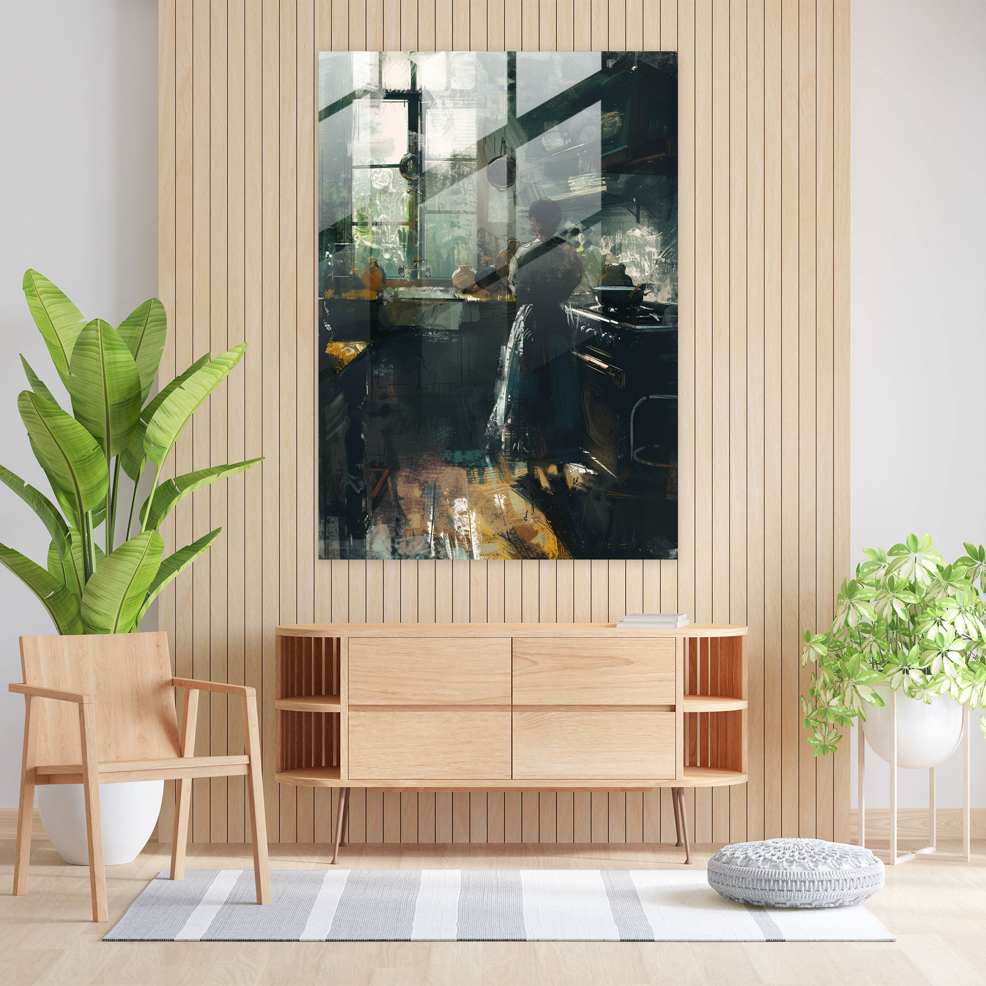 Johannes Vermeer Cam Tablo Ev Dekorasyonu - Modern Sanat Ev Dekorasyonu