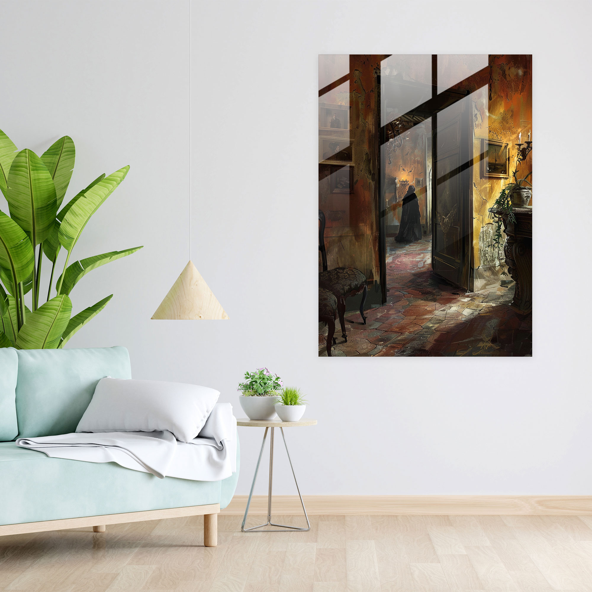 Johannes Vermeer Cam Tablo Duvar Dekorasyonu - Modern Sanat