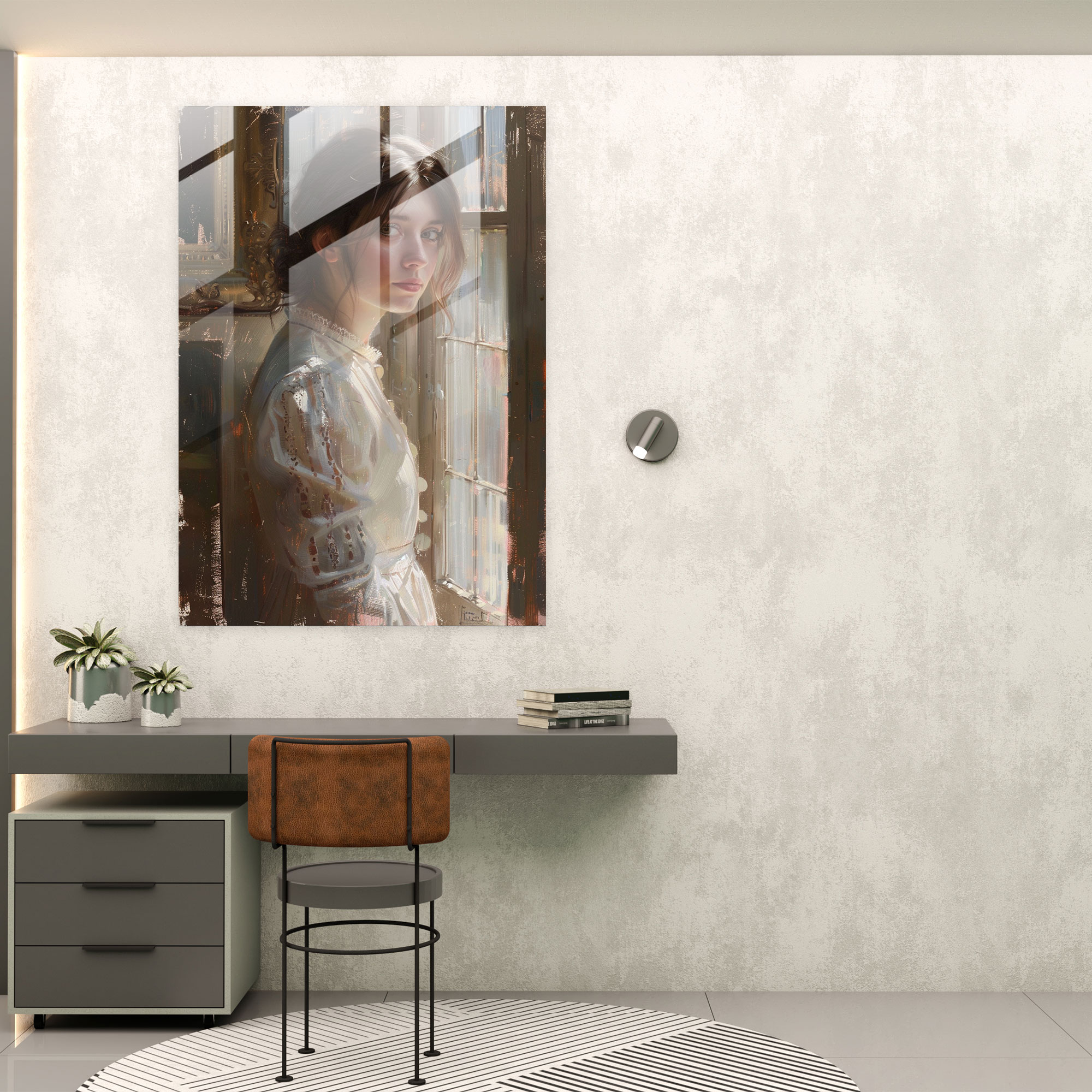 Johannes Vermeer Cam Duvar Sanatı Modern Sanat - Ev Dekorasyonu Cam Sanatı Cam Duvar Sanatı