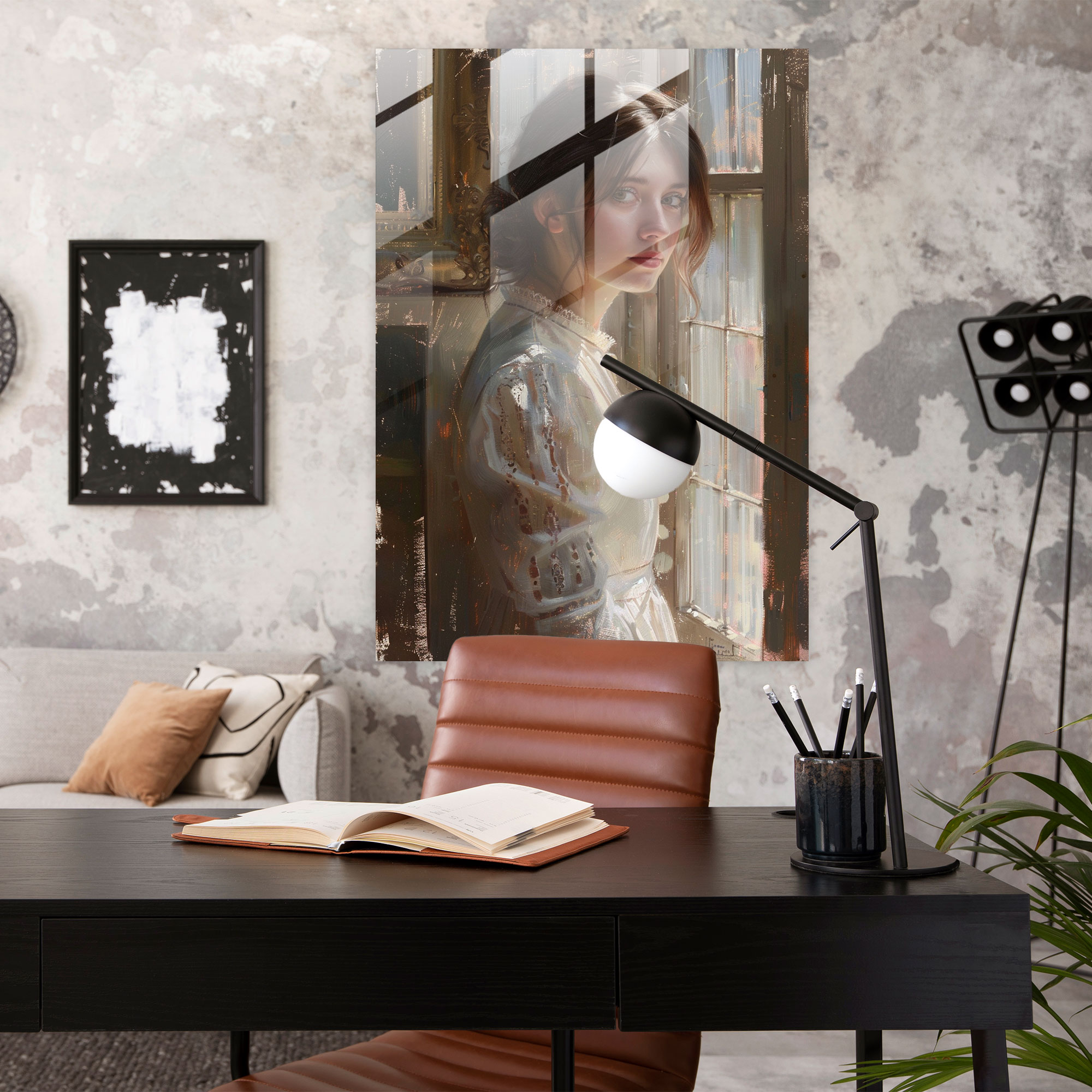Johannes Vermeer Cam Duvar Sanatı Modern Sanat - Ev Dekorasyonu Cam Sanatı Cam Duvar Sanatı
