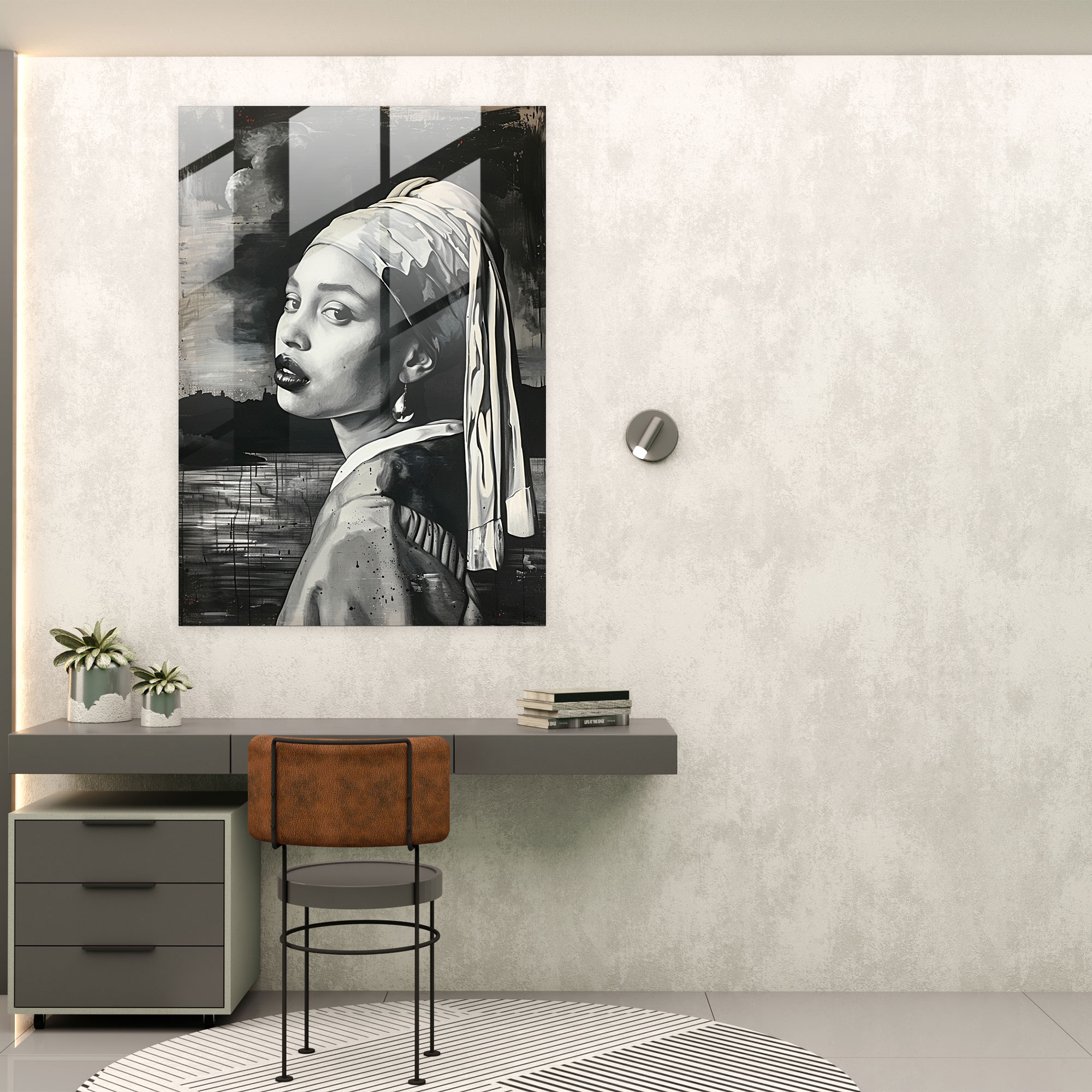 Johannes Vermeer Cam Tablosu - Johannes Vermeer Cam Sanatı Ev Dekorasyonu Duvar Dekorasyonu