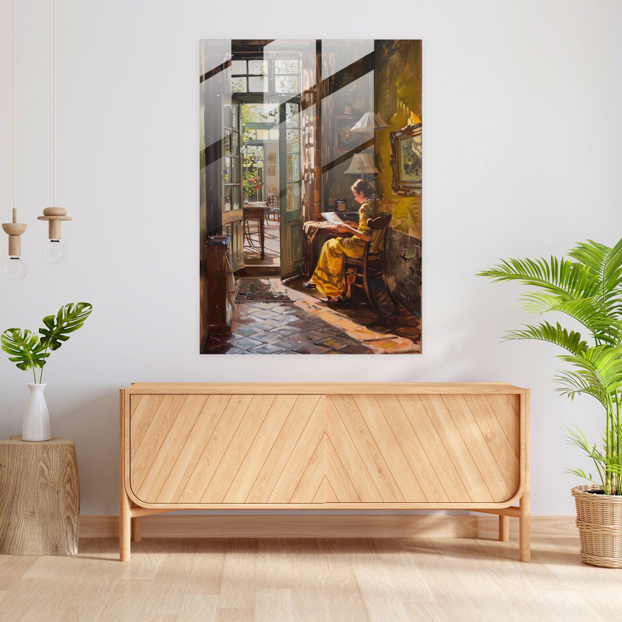Johannes Vermeer Ev Dekorasyonu - Cam Tablo Sanatı ve Duvar Dekorasyonu