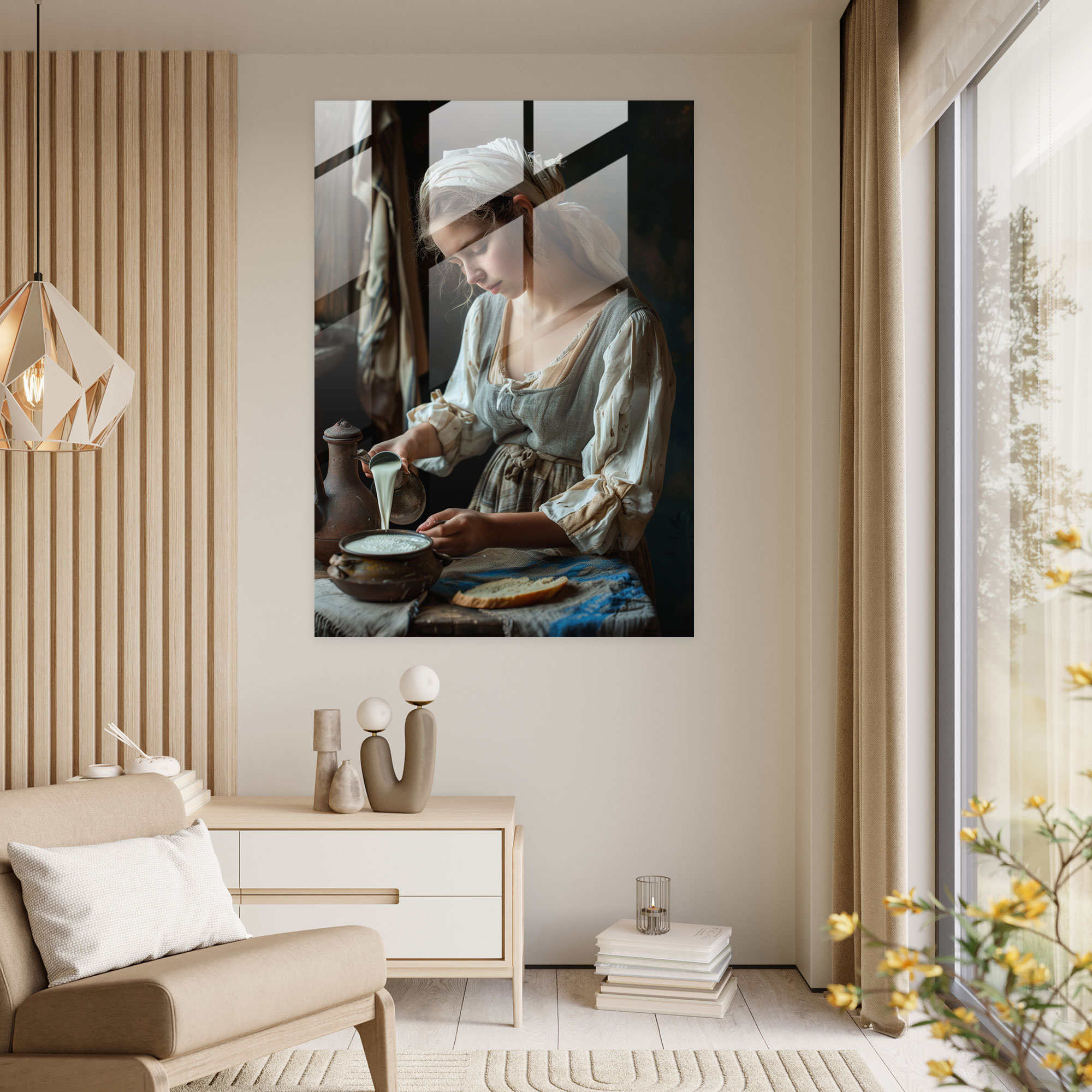 Johannes Vermeer Ev Dekorasyonu - Duvar Dekorasyonu Modern Sanat