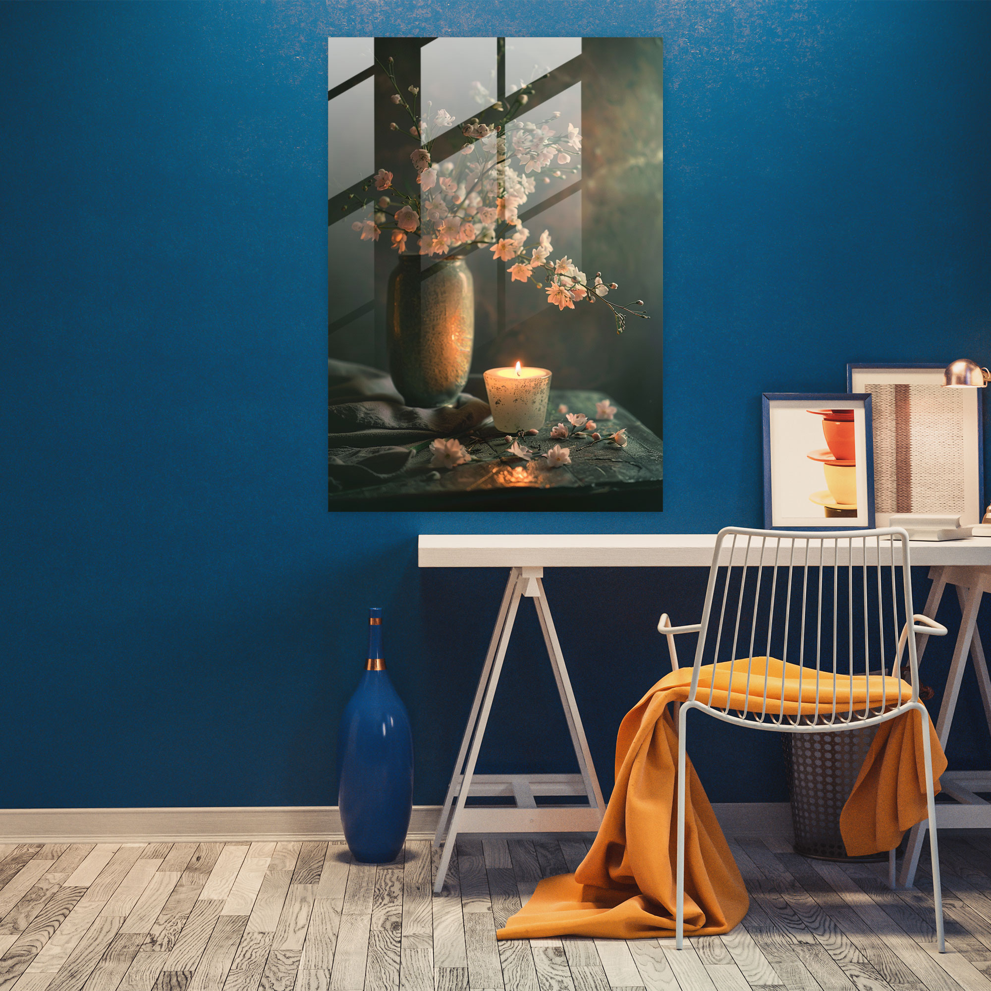 Johannes Vermeer Duvar Dekorasyonu - Cam Sanatı Cam Duvar Sanatı Ev Dekorasyonu
