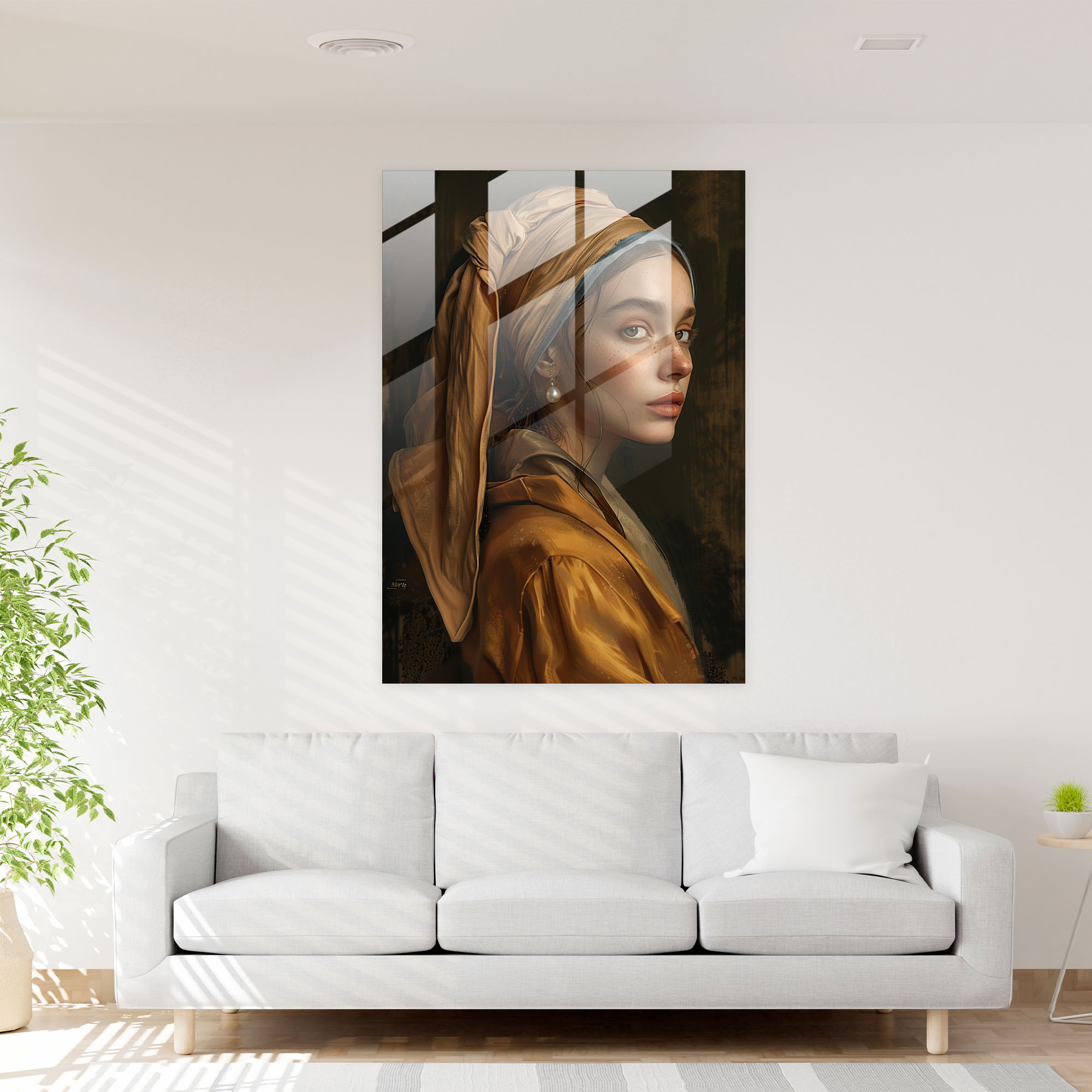 Johannes Vermeer Ev Dekorasyonu - Ev Dekorasyonu Duvar Dekorasyonu Cam Tablo Sanatı