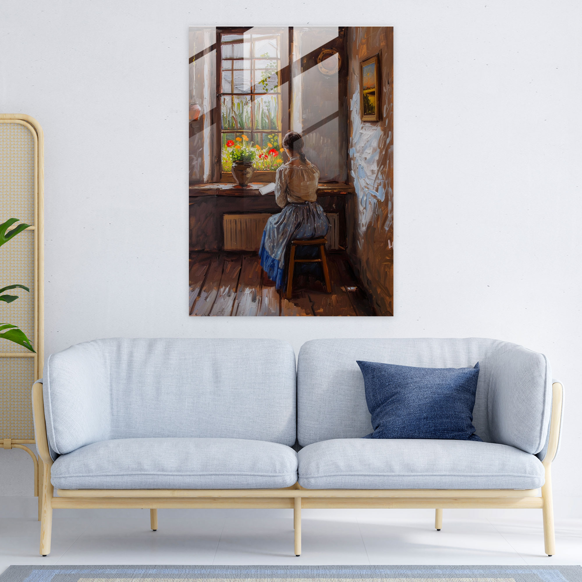 Johannes Vermeer Cam Tablo - Modern Sanat Cam Sanatı Johannes Vermeer