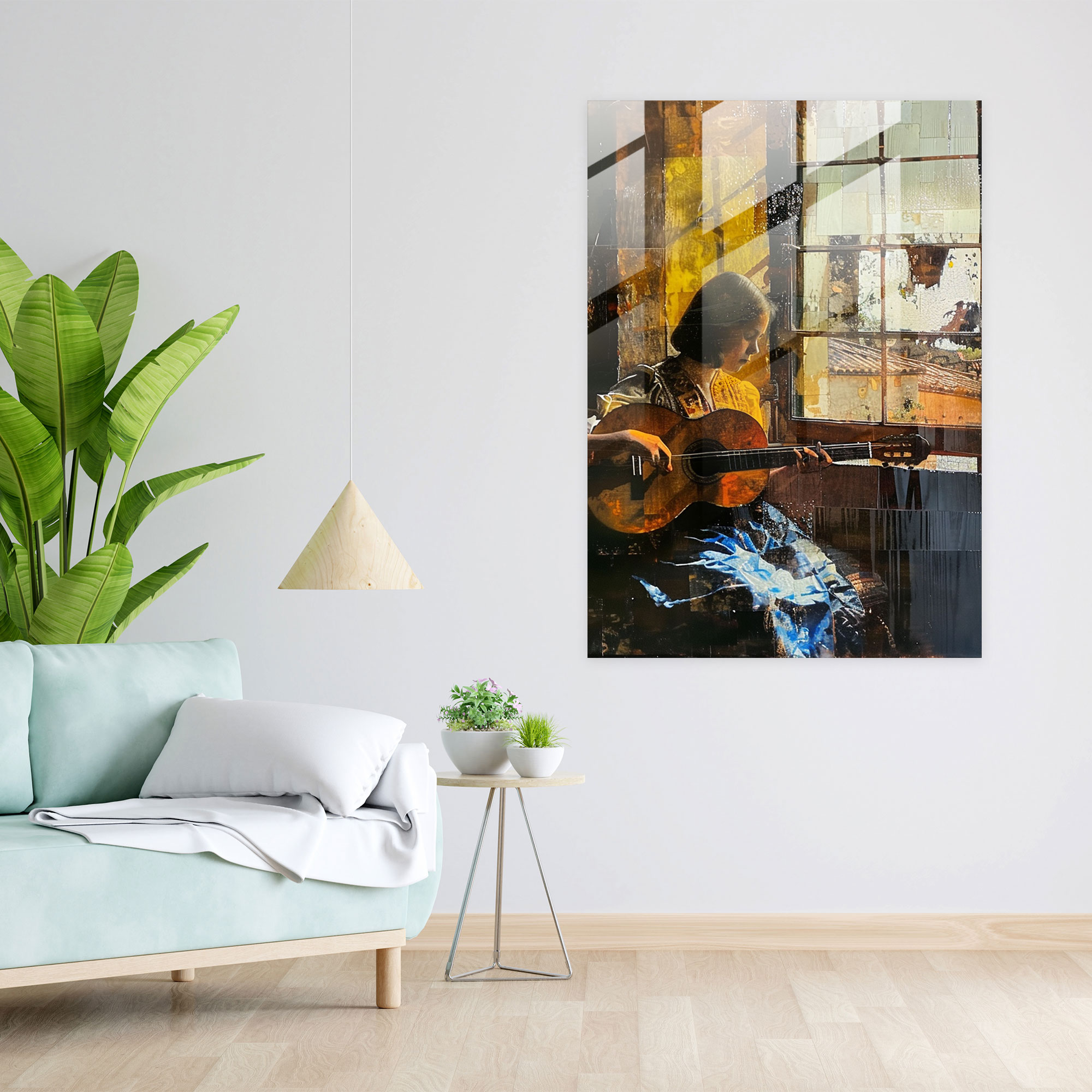 Johannes Vermeer Modern Sanat - Gitar Çalan Kadın - Kanvas Tablo