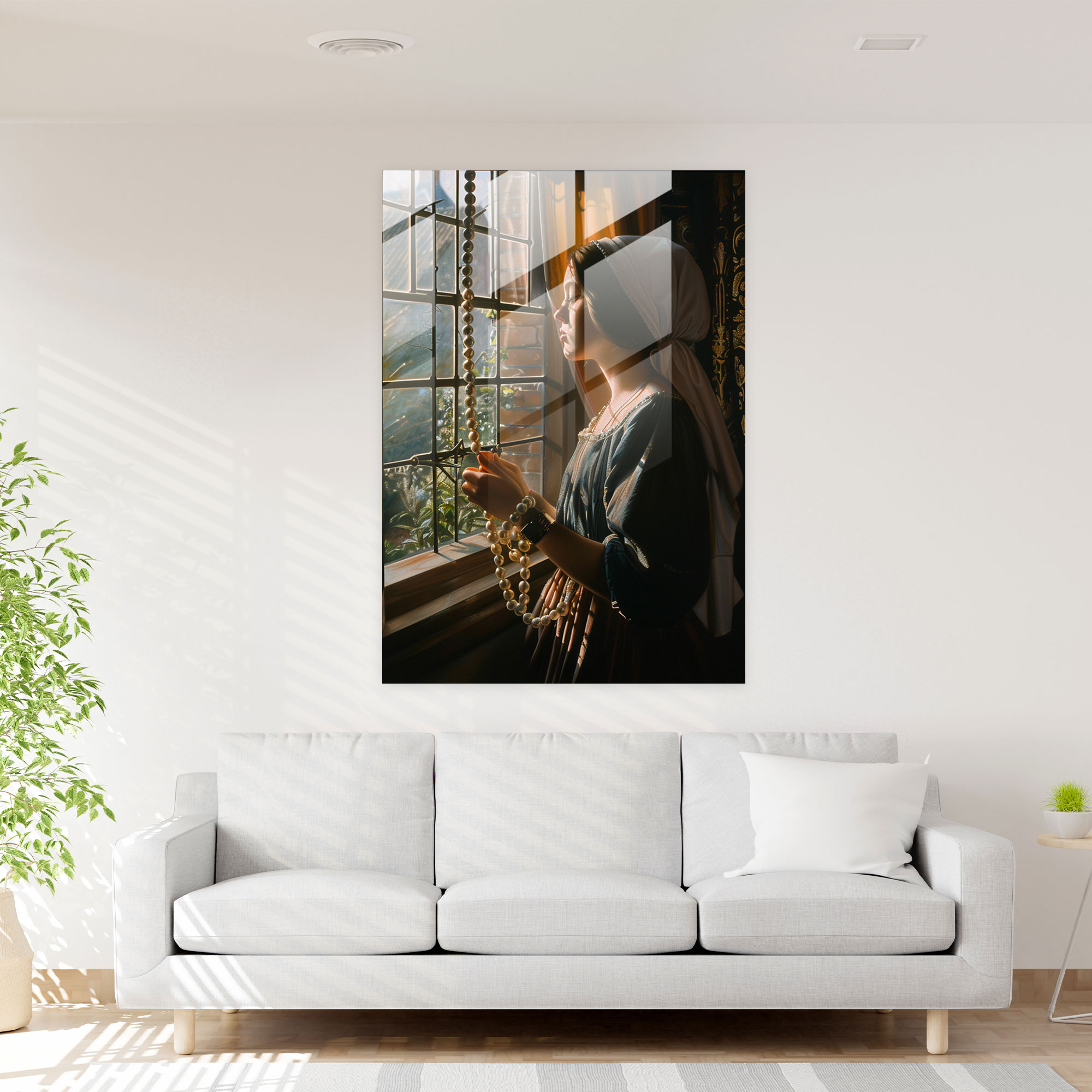 Johannes Vermeer Ev Dekorasyonu - İncilerle Kadın - Modern Sanat Ev Dekorasyonu