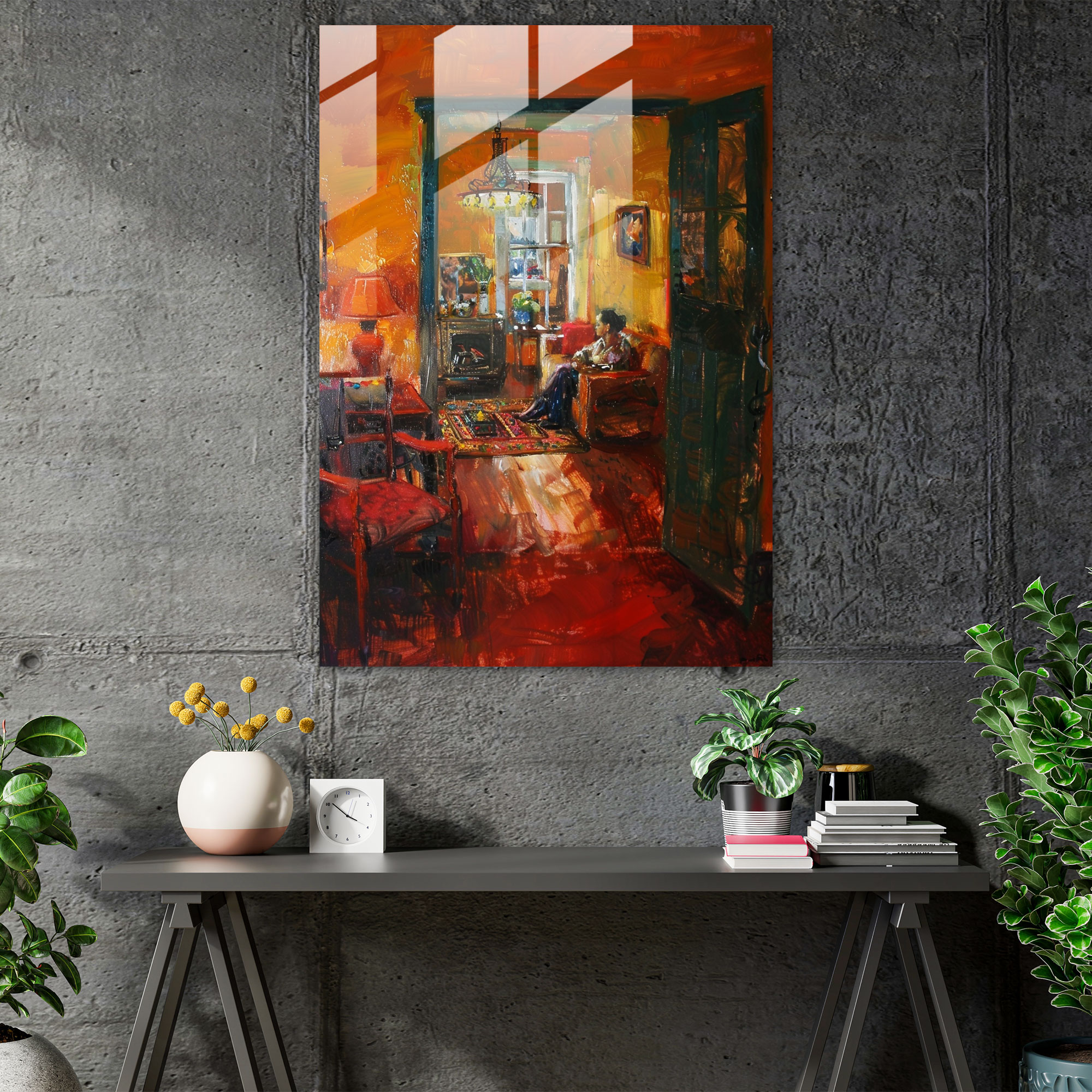 Evde Huzur Cam Tablo - Johannes Vermeer Cam Tablo Duvar Dekorasyonu Ev Dekorasyonu