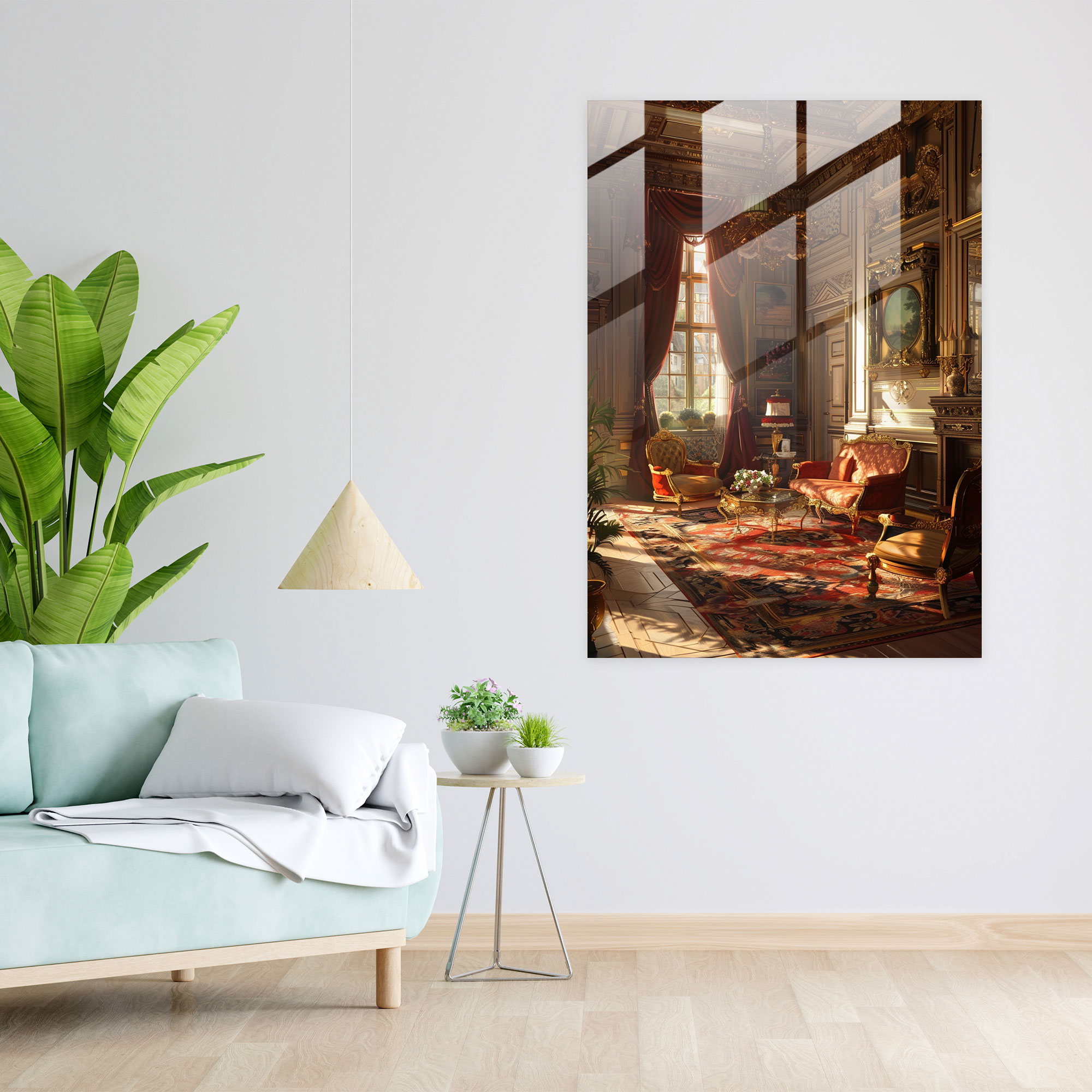 İç Mekanda Zarafet - Johannes Vermeer Modern Sanat Cam Tablo