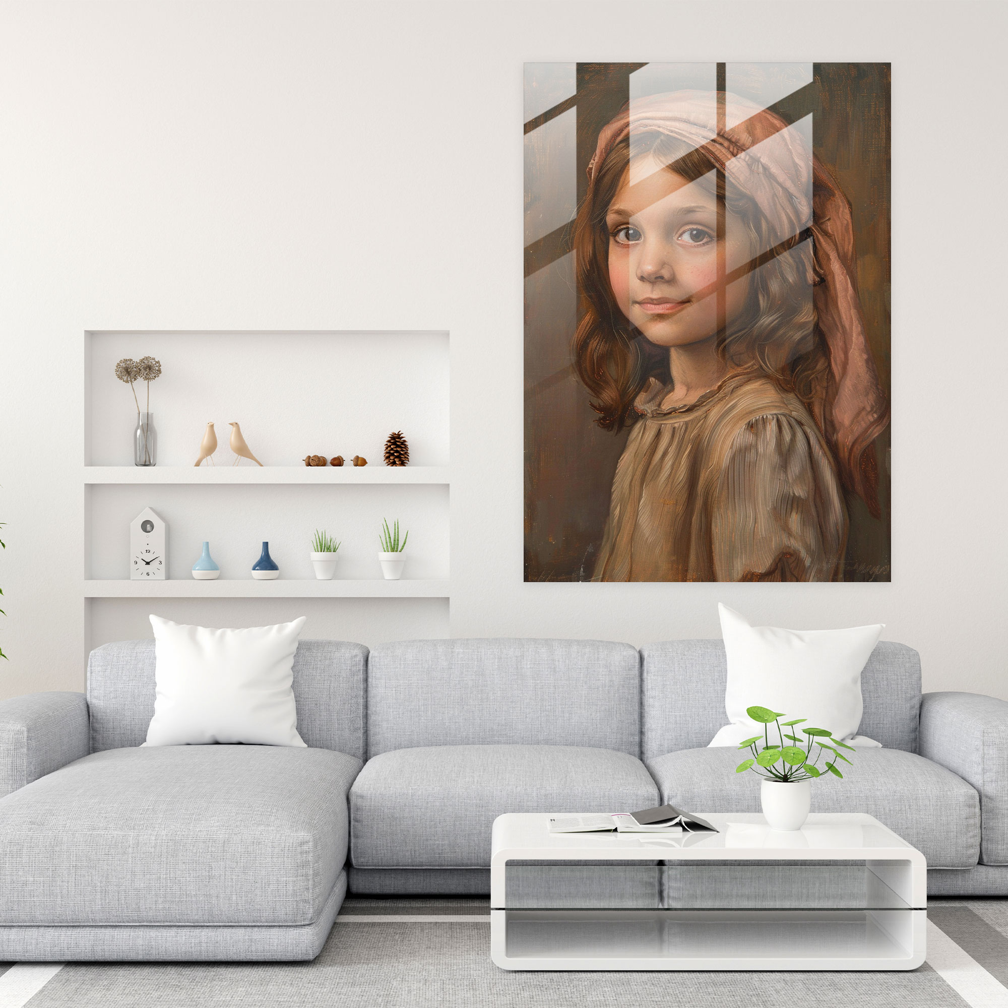Genç Kız Portresi Cam Tablo - Johannes Vermeer Cam Sanatı Modern Sanat
