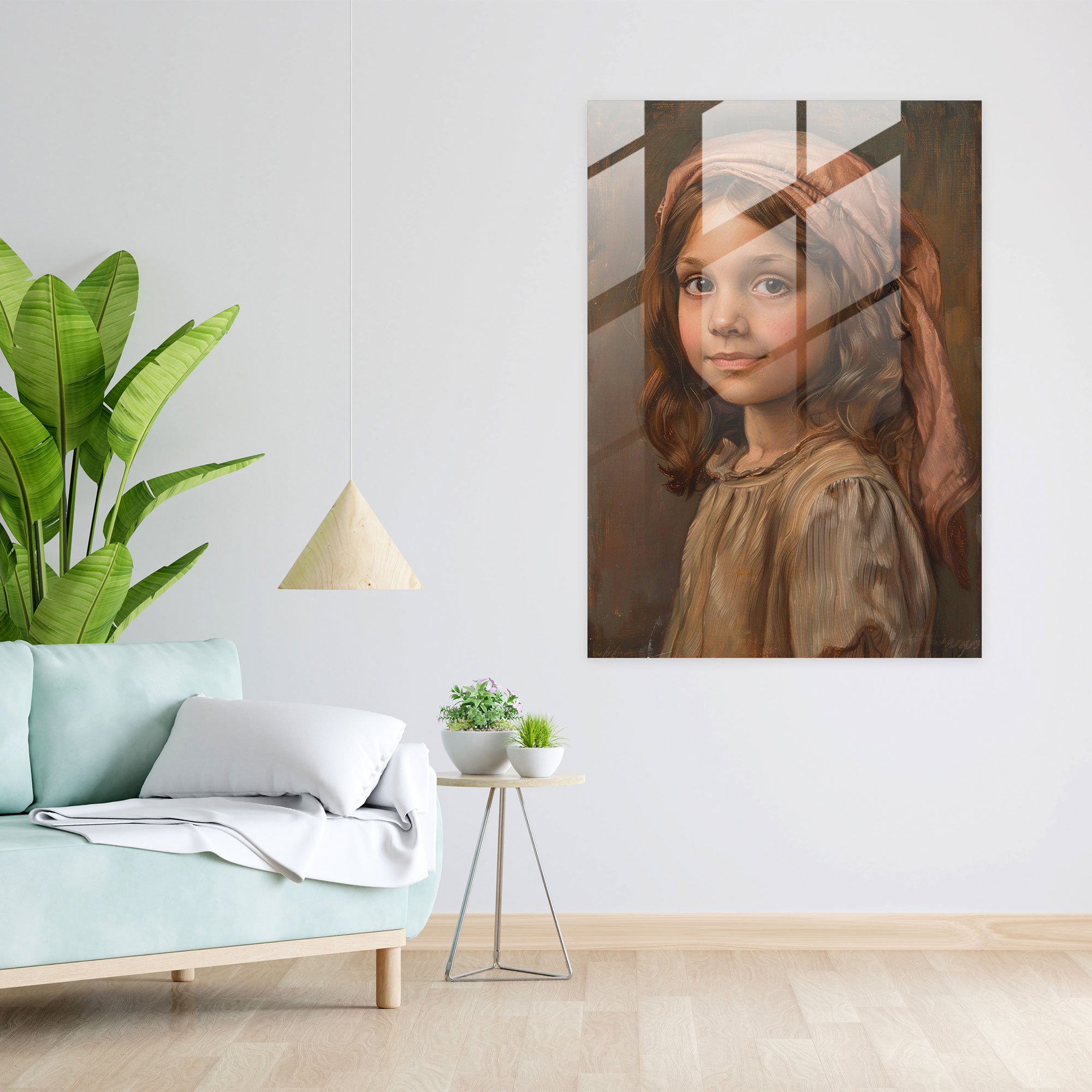 Genç Kız Portresi Cam Tablo - Johannes Vermeer Cam Sanatı Modern Sanat